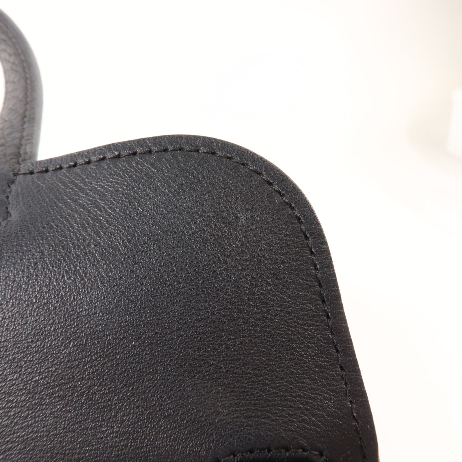 HERMES Clemence皮革Halzan 25手挽肩背兩用袋Noir