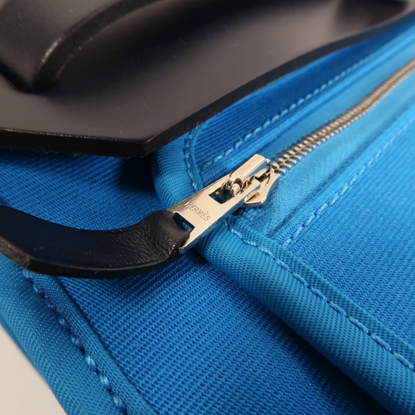 HERMES 帆布Herbag PM銀扣手挽肩背兩用袋