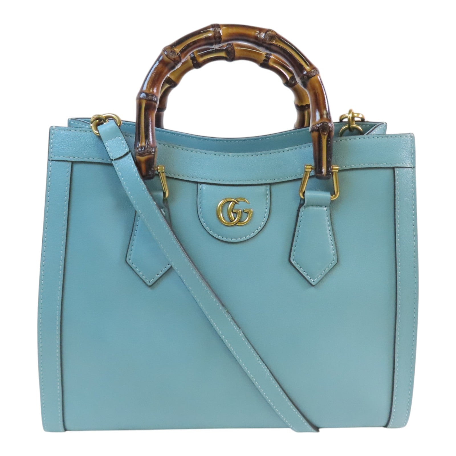 GUCCI 牛皮皮革Diana Small Tote金扣手挽肩背袋兩用袋