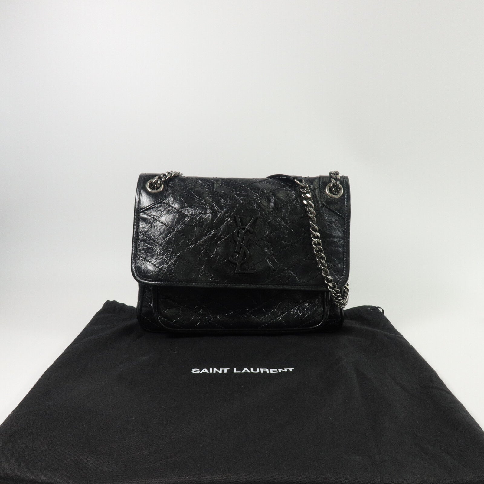 SAINT LAURENT 牛皮皮革Niki Medium鏈帶肩背袋
