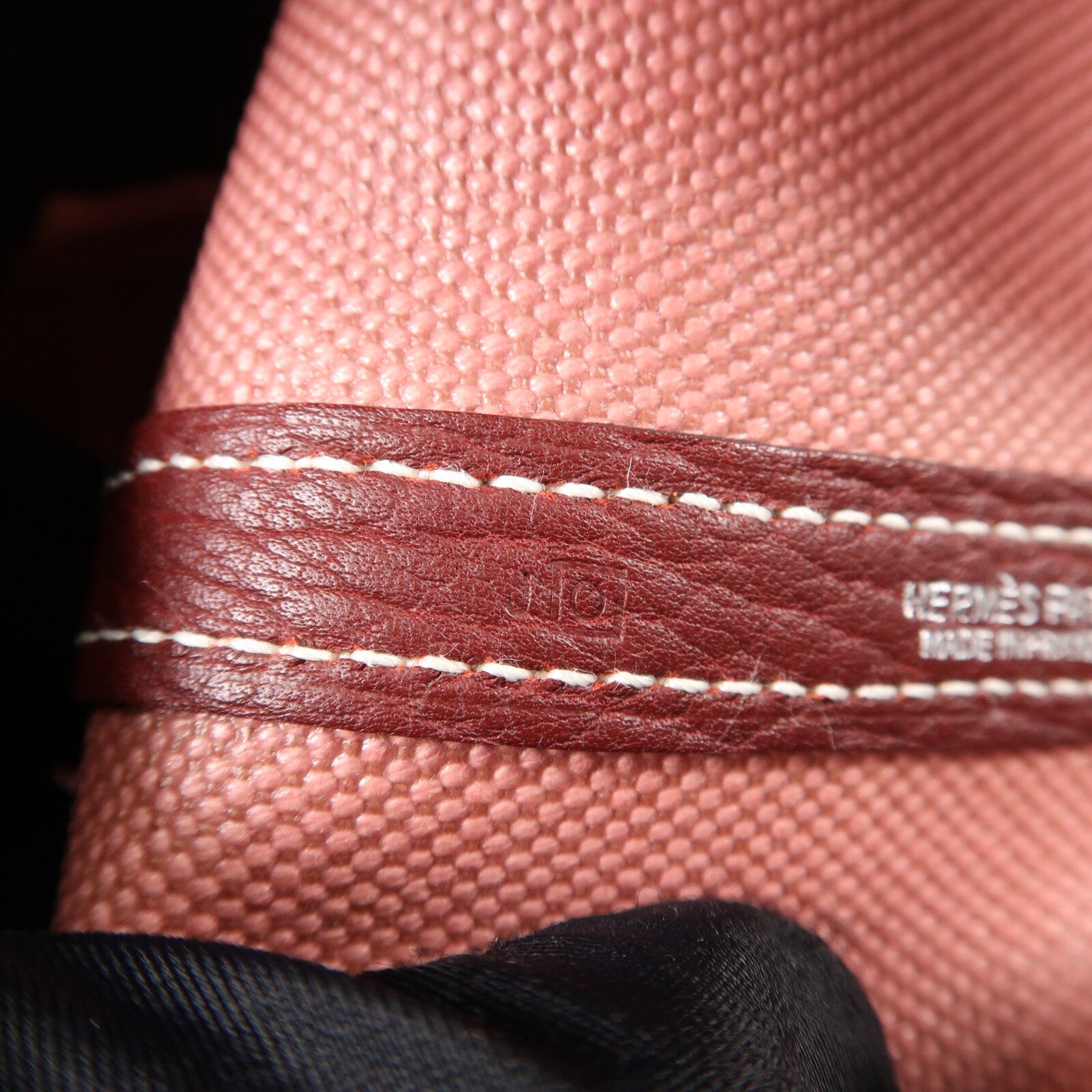 HERMES Negonda皮革/Toile帆布GardenParty 39手挽袋Rose Sakura/Rough H