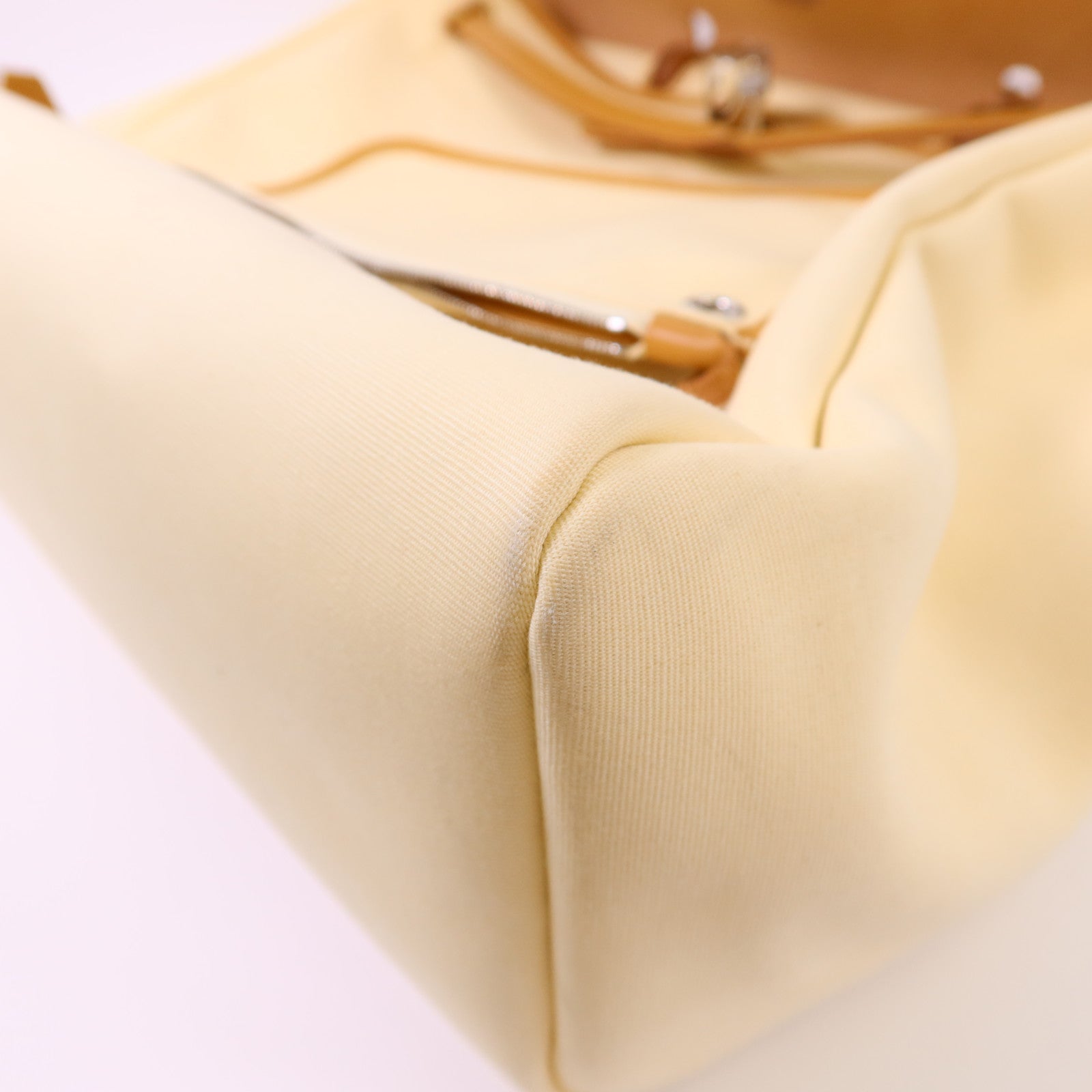 HERMES 帆布Herbag MM銀扣手挽肩背兩用袋