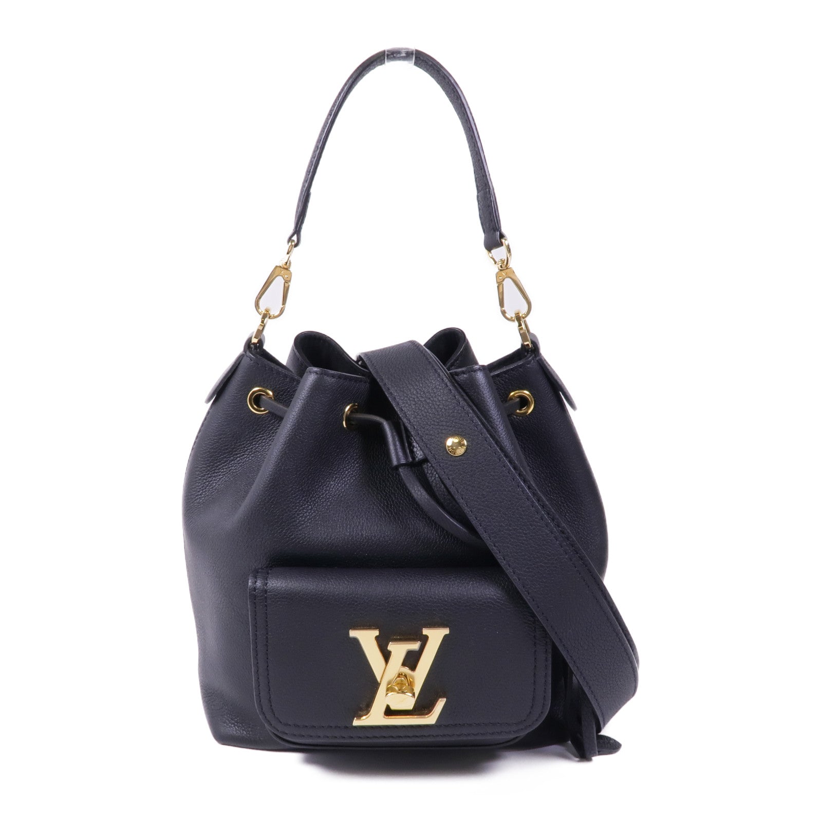 LOUIS VUITTON 牛皮皮革Lockme Bucket金扣手挽肩背兩用袋