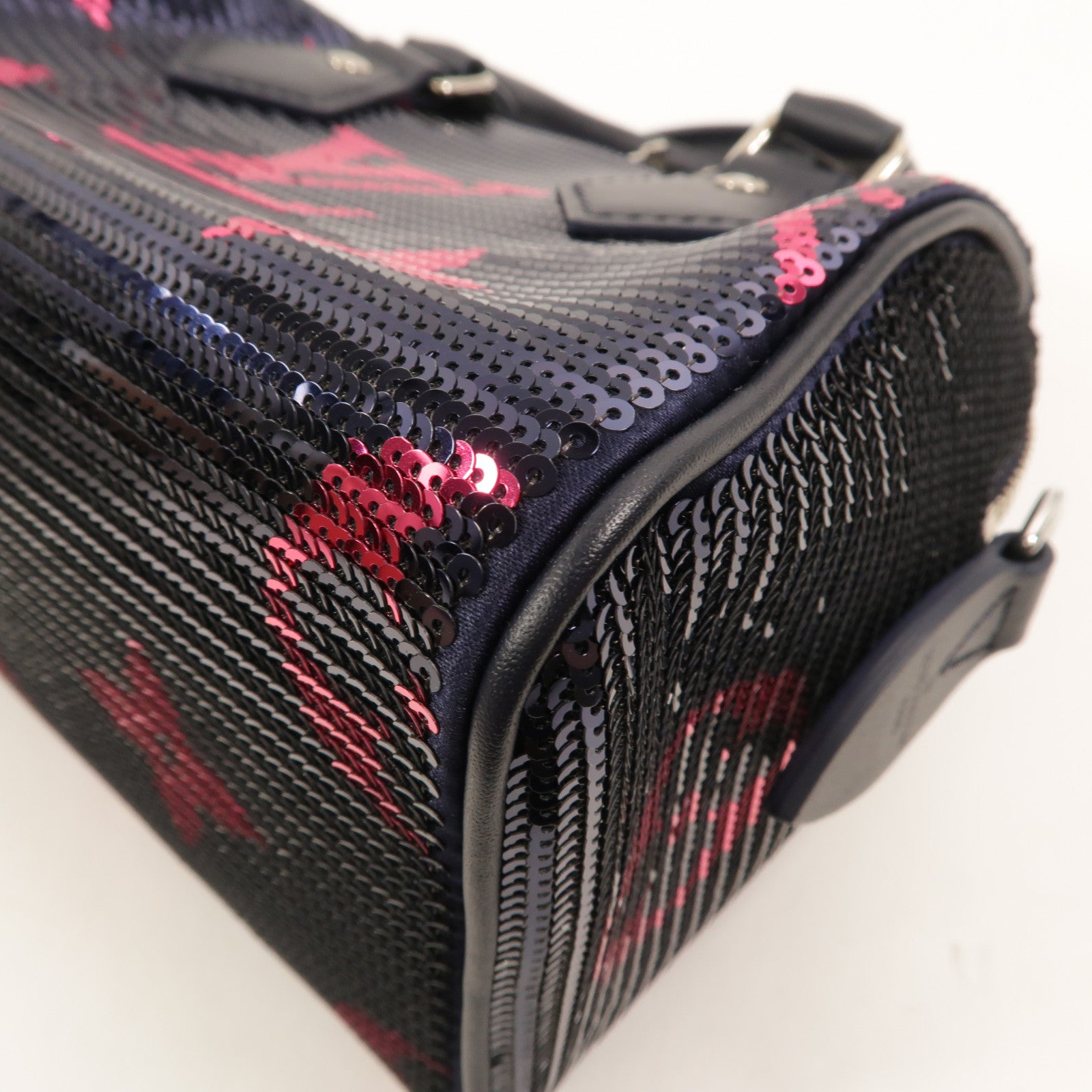 LOUIS VUITTON Satin/Sequins Speedy Bandouliere 18手挽肩背兩用袋