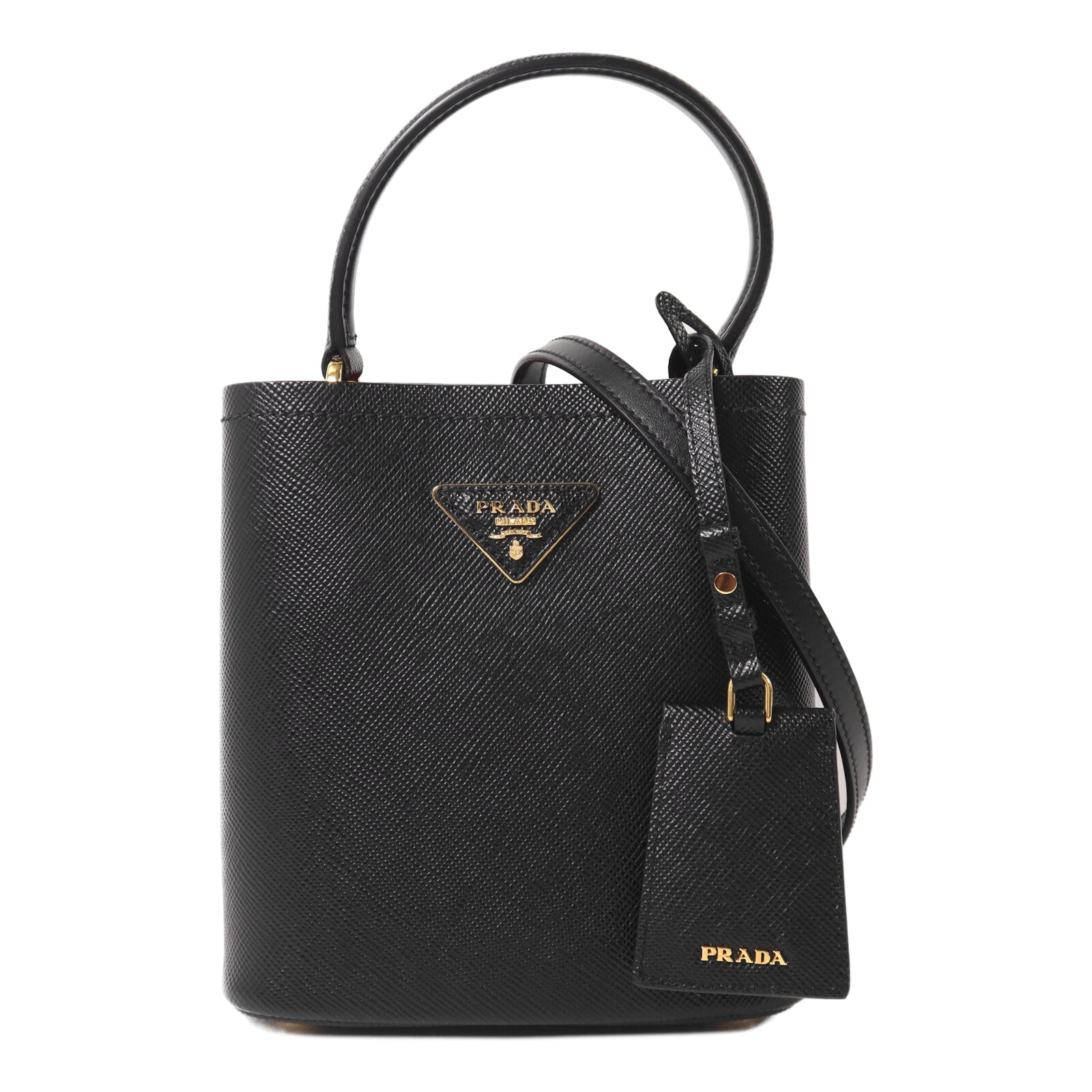 PRADA 牛皮皮革Secchiello In Pelle手挽肩背兩用袋