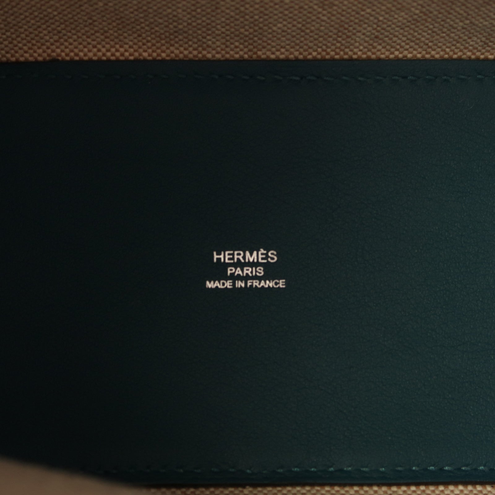 HERMES Swift皮革/帆布Cabas H En Biais 27手挽肩背兩用袋