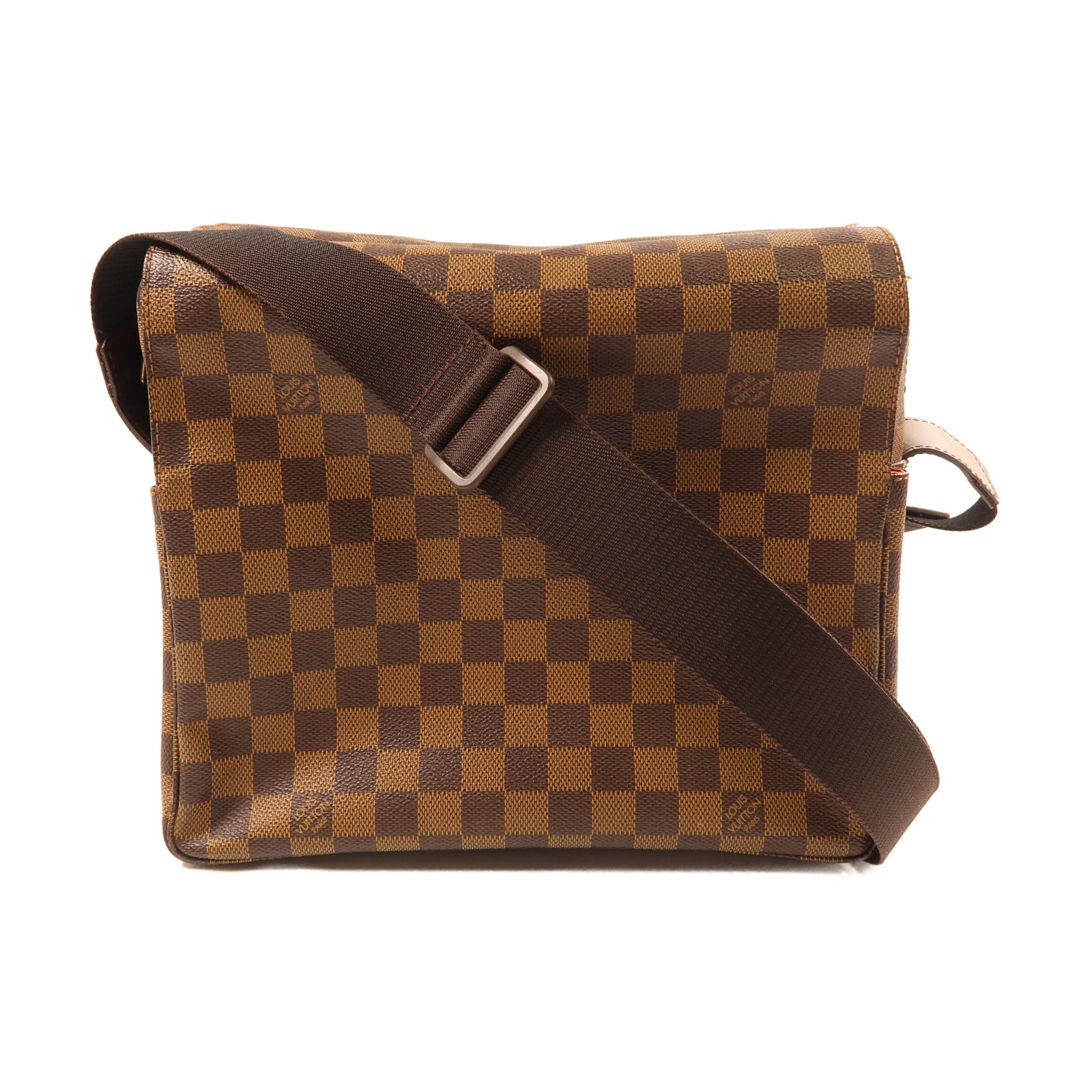 LOUIS VUITTON 【激減優惠】Damier Naviglio金扣肩背袋啡色