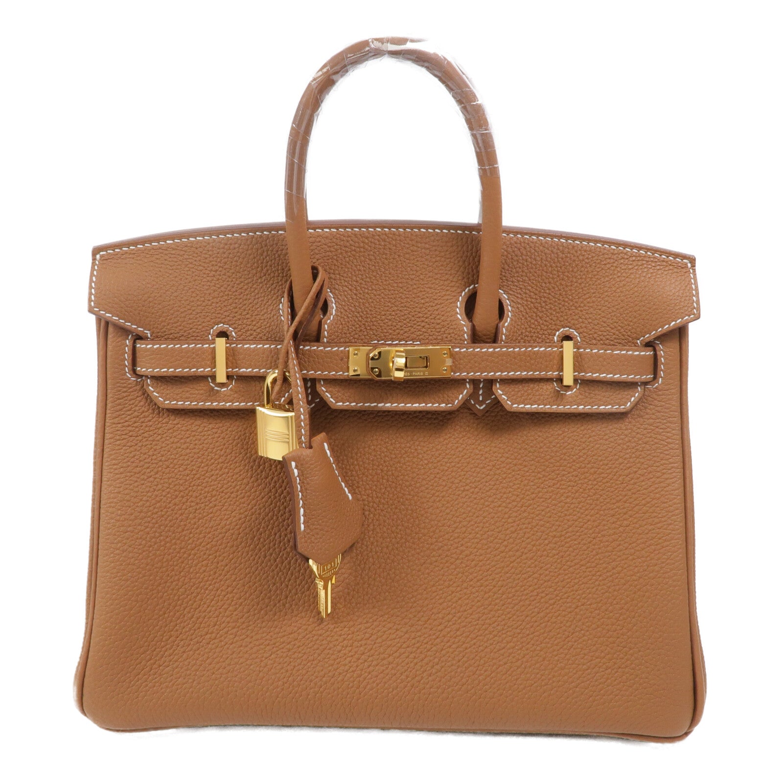 HERMES Togo皮革Birkin 25手挽袋Gold