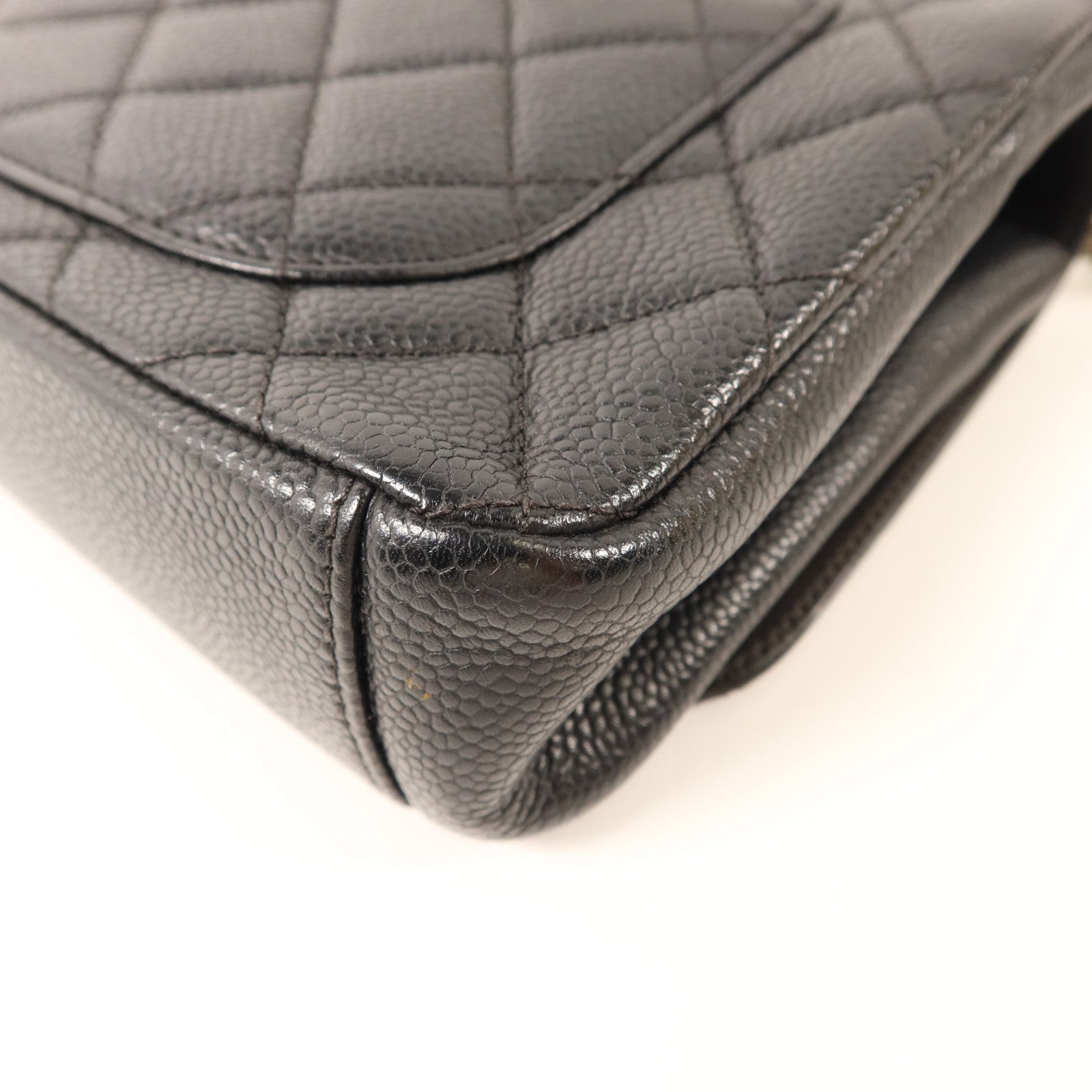 CHANEL 牛皮皮革Chain Shoulder金扣鏈帶肩背袋