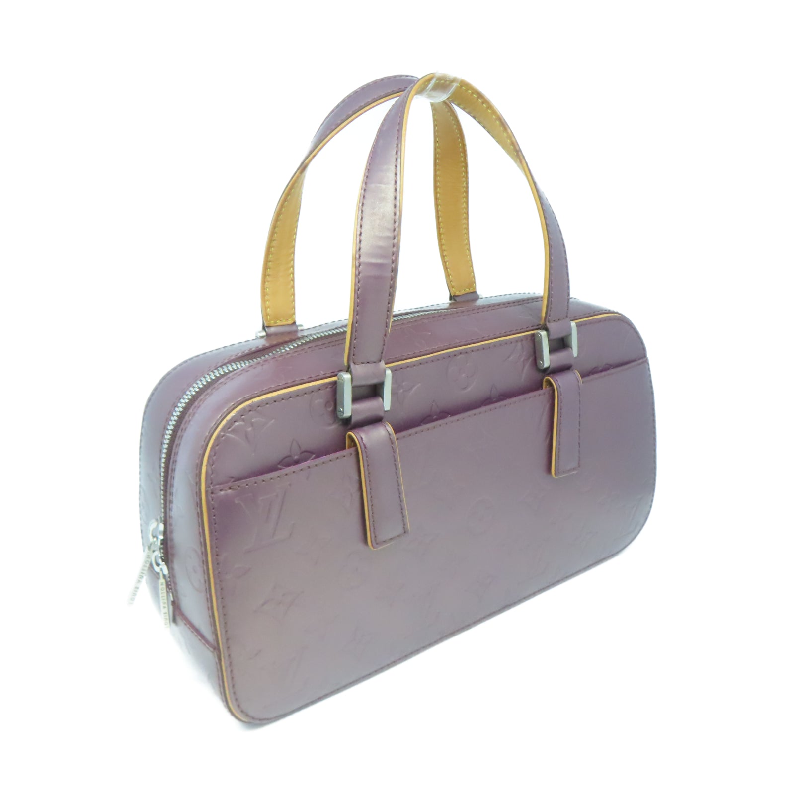 LOUIS VUITTON 【激減優惠】Monogram Mat皮革Shelton銀扣手挽袋紅色