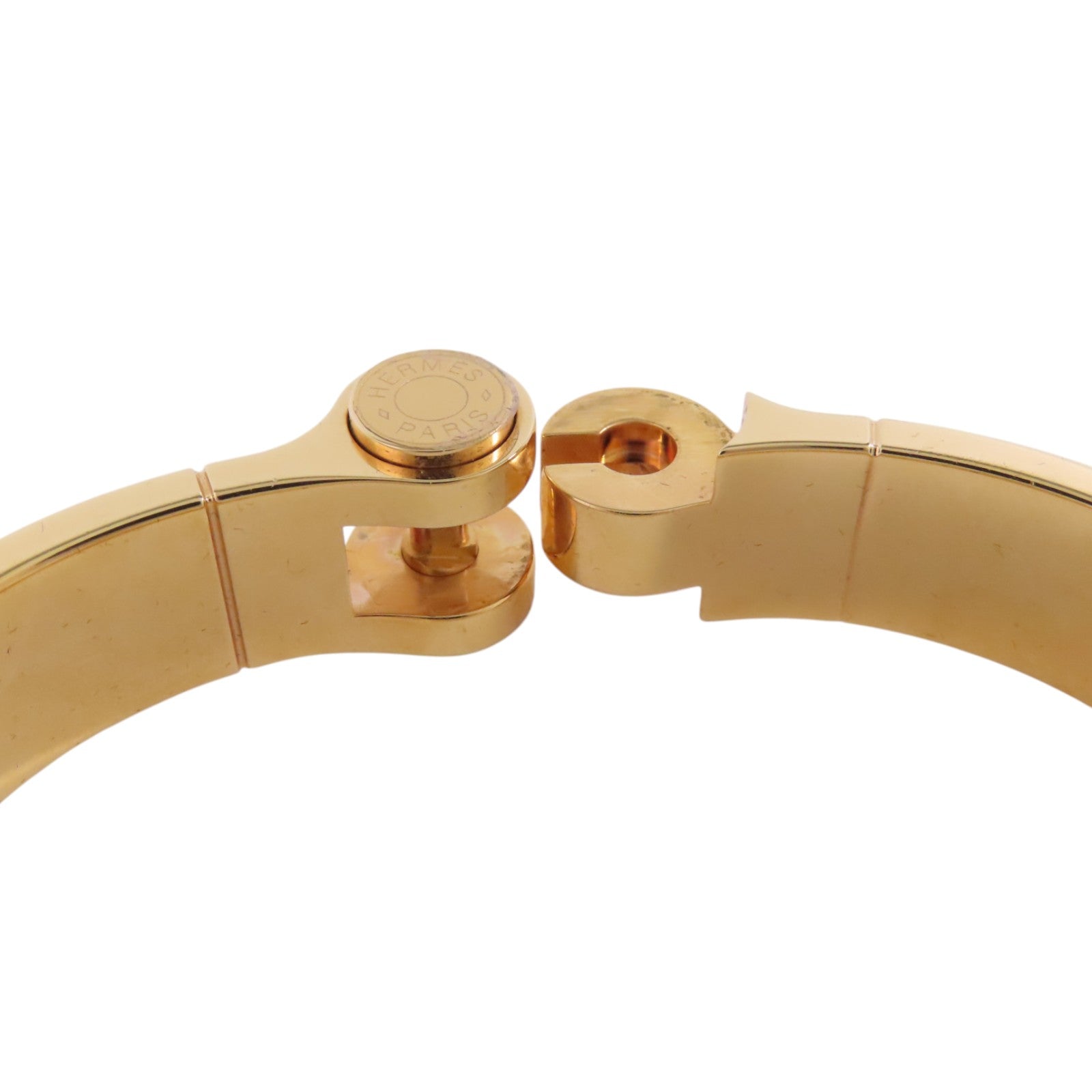 HERMES 金屬/琺瑯Hinged Bracelet金扣手鐲