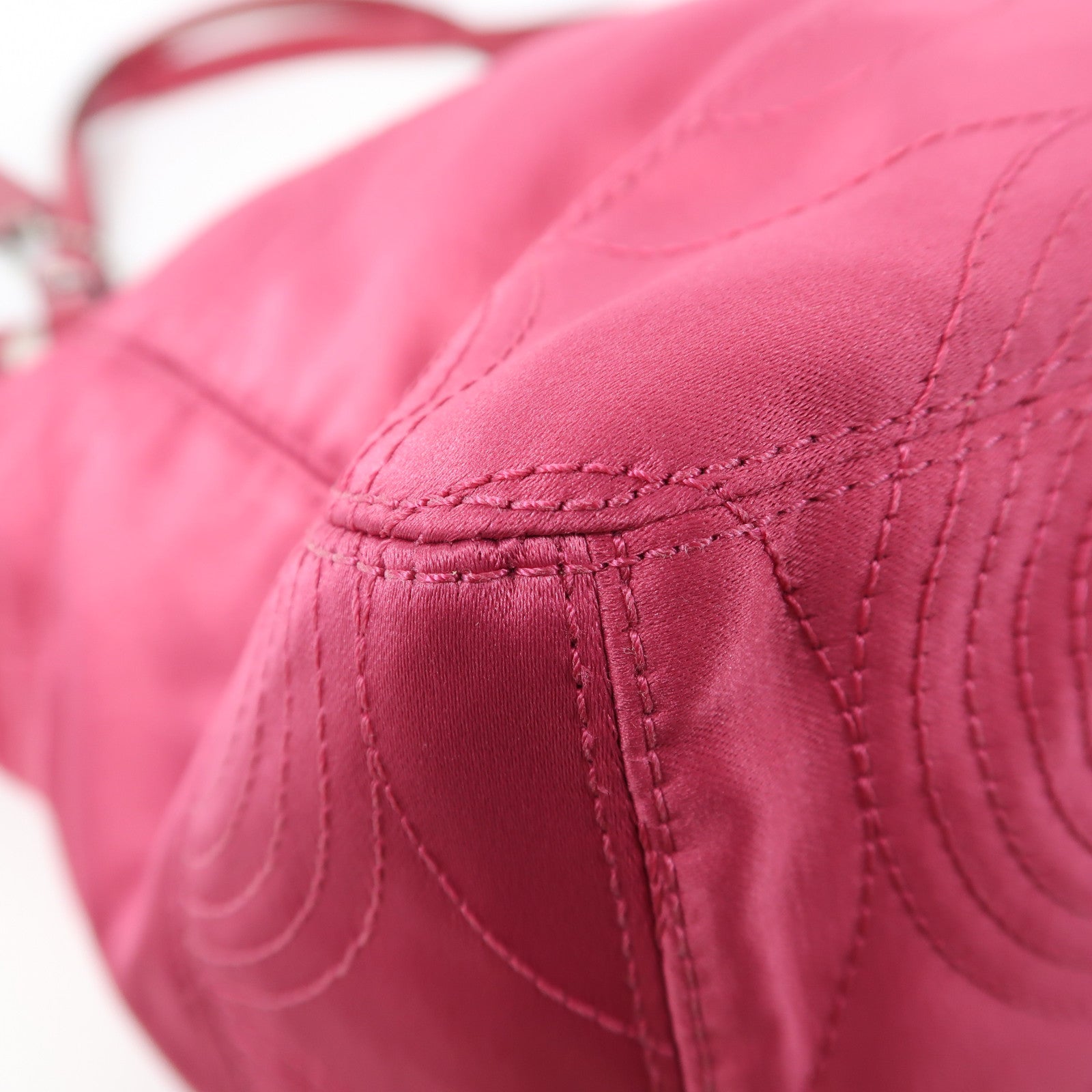 COACH 【激減優惠】帆布Shoulder Bag銀扣肩背袋粉紅色