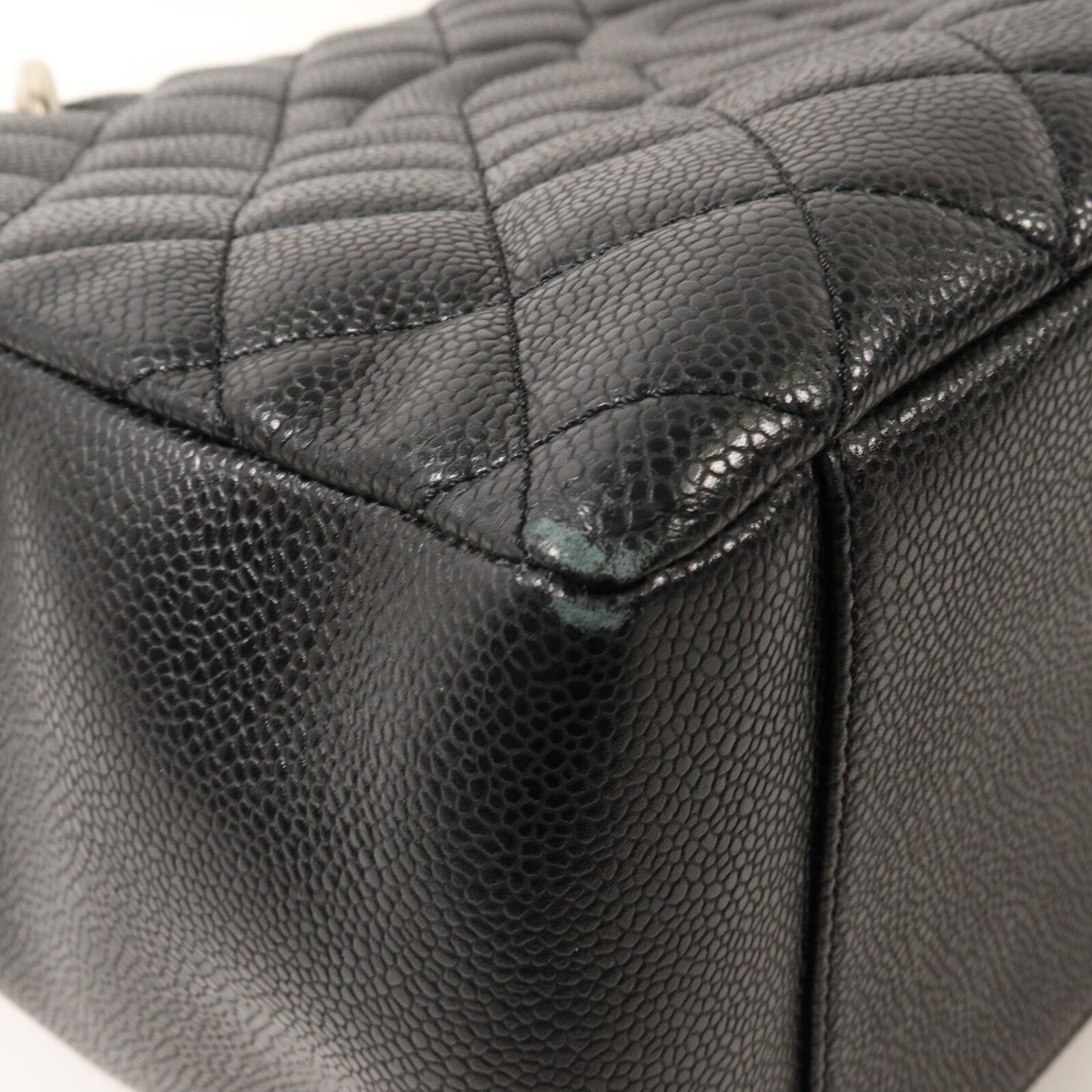 CHANEL 牛皮皮革GST Grand Shopping Tote Bag鏈帶肩背袋