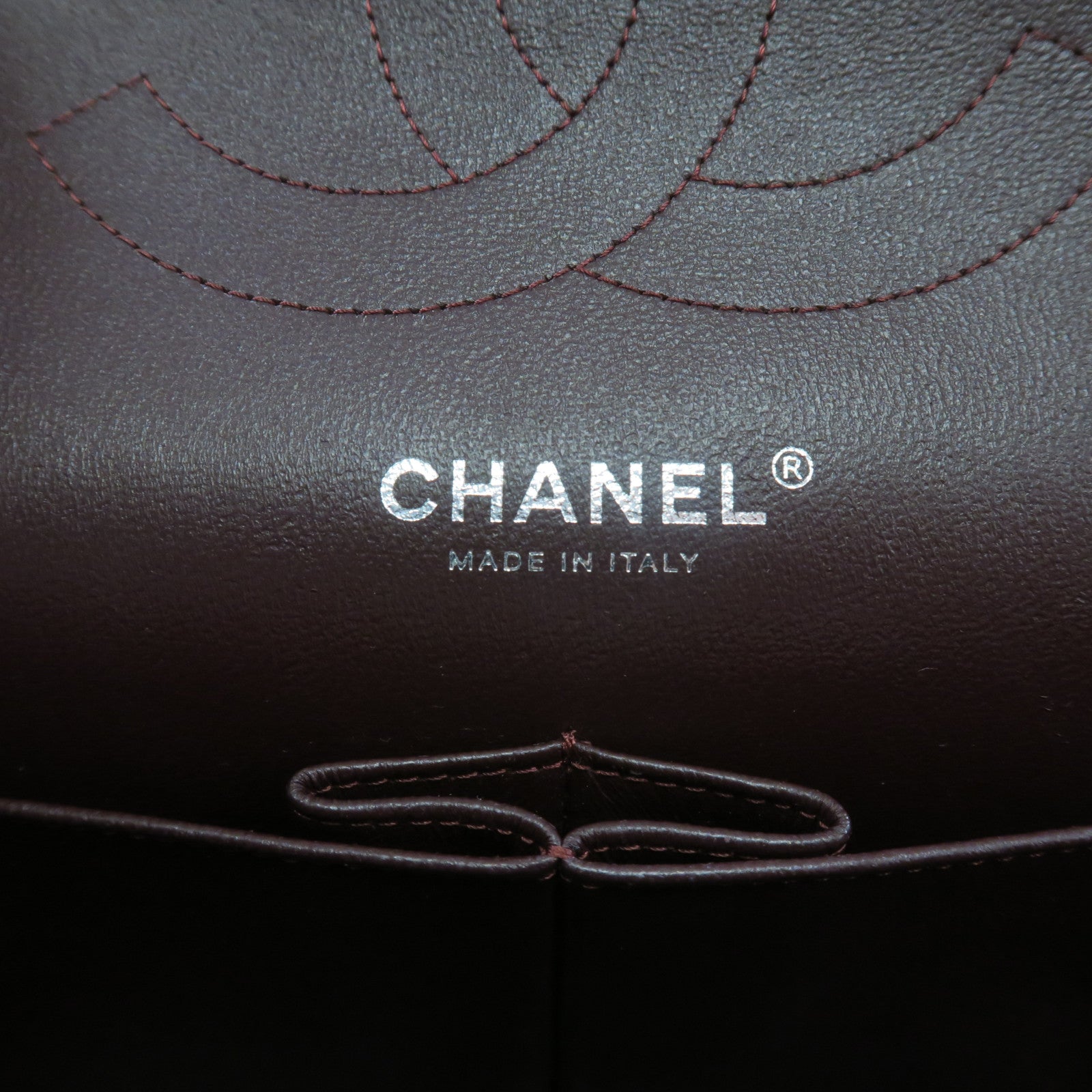 CHANEL 羊皮皮革Large Classic銀扣鏈帶肩背袋黑色