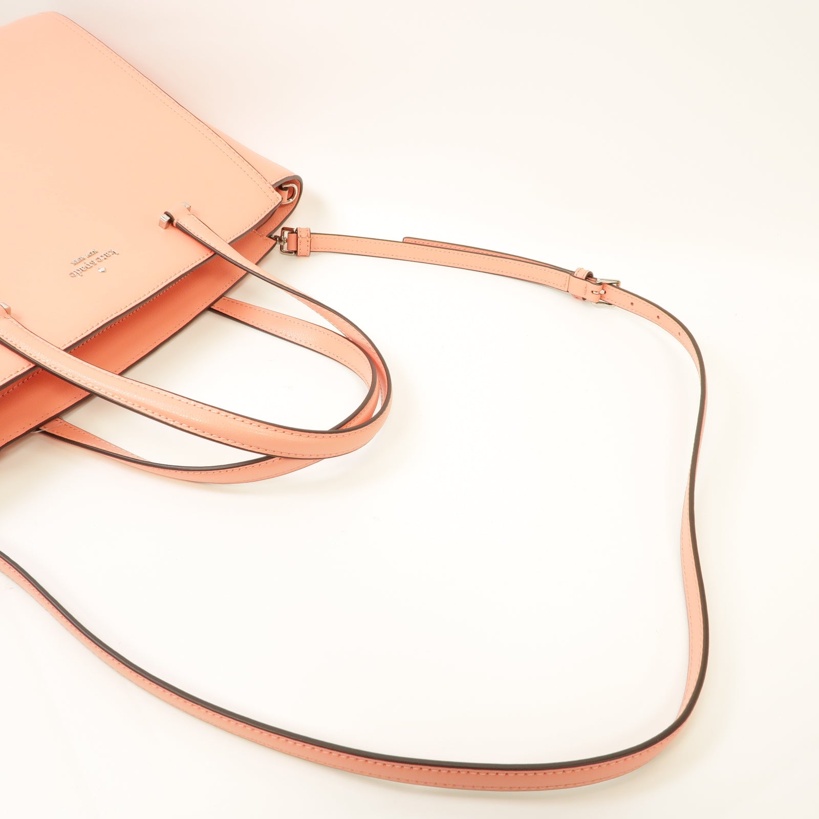 Kate Spade 牛皮皮革Shoulder Bag銀扣手挽肩背兩用袋粉紅色