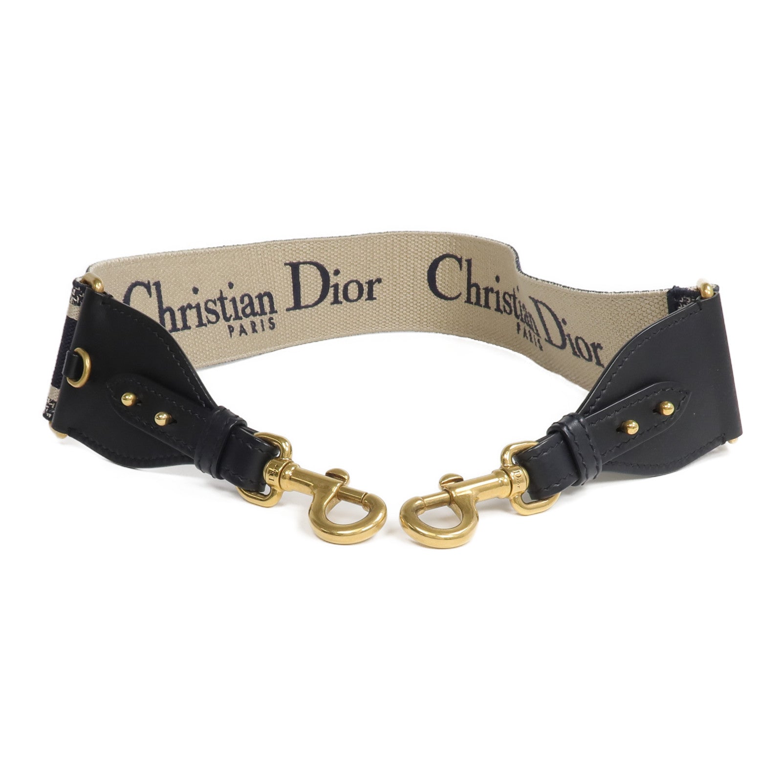 Dior 帆布/牛皮皮革Shoulder Strap肩帶