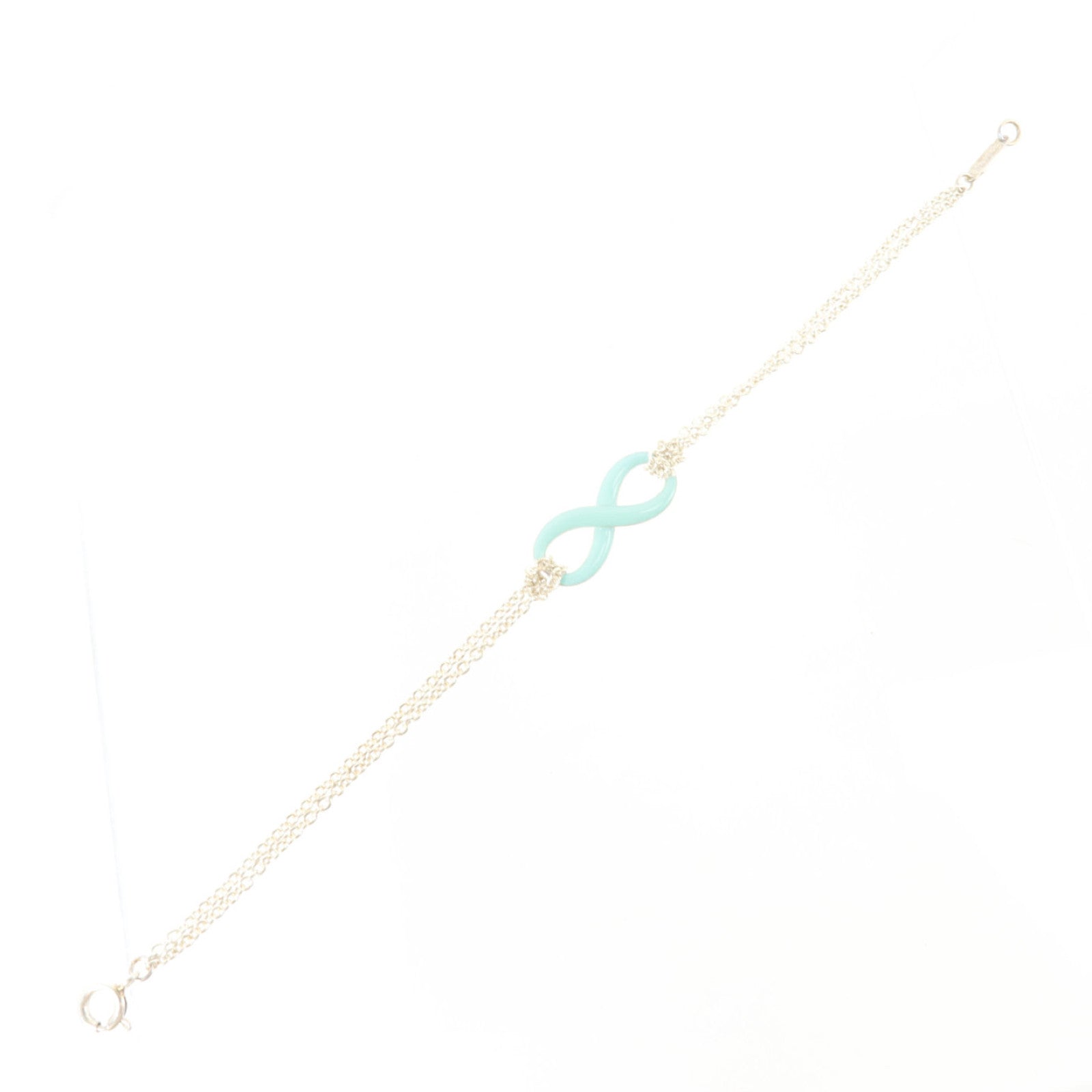 TIFFANY＆CO 925純銀/琺瑯Infinity Bracelet手鏈