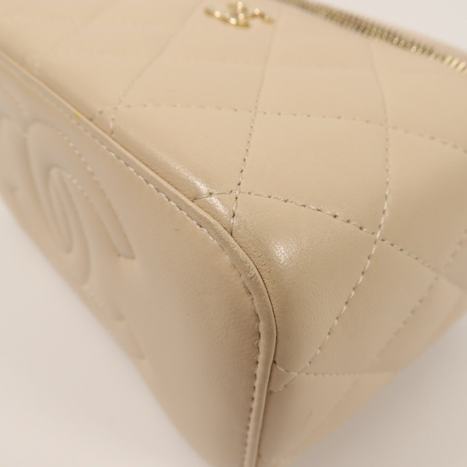 CHANEL 羊皮皮革Vanity Case鏈帶手挽肩背兩用袋