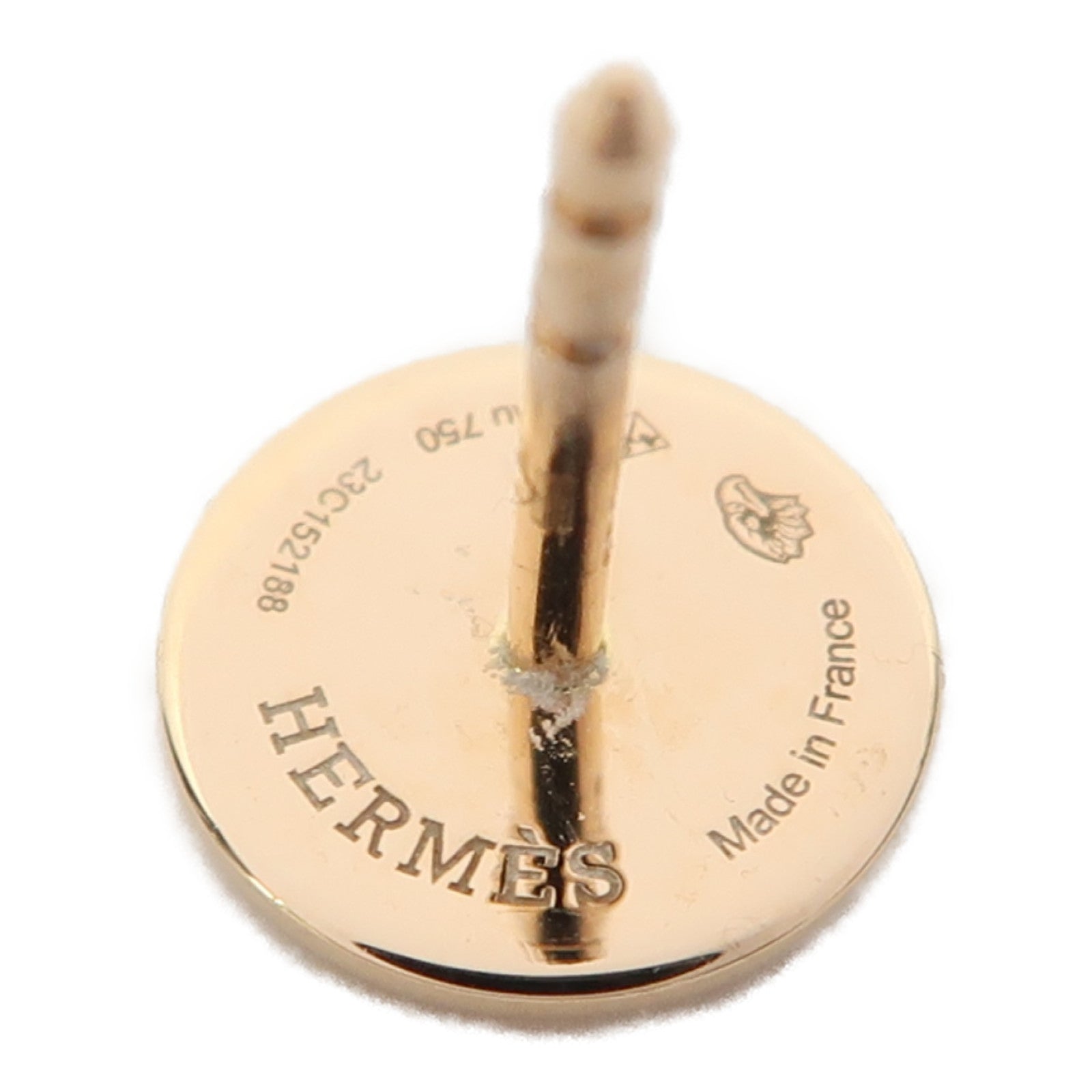 HERMES 18K玫瑰金Ex-Libris Earrings耳環