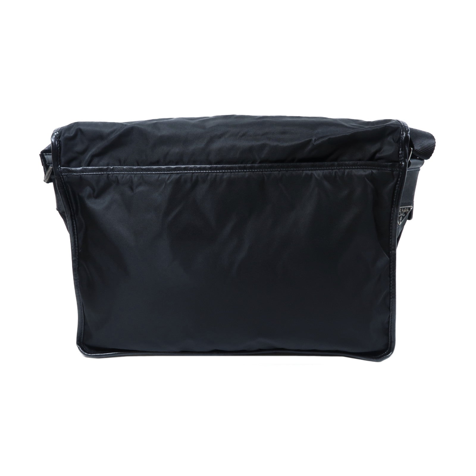 PRADA 尼龍Shoulder Bag銀扣肩背袋黑色