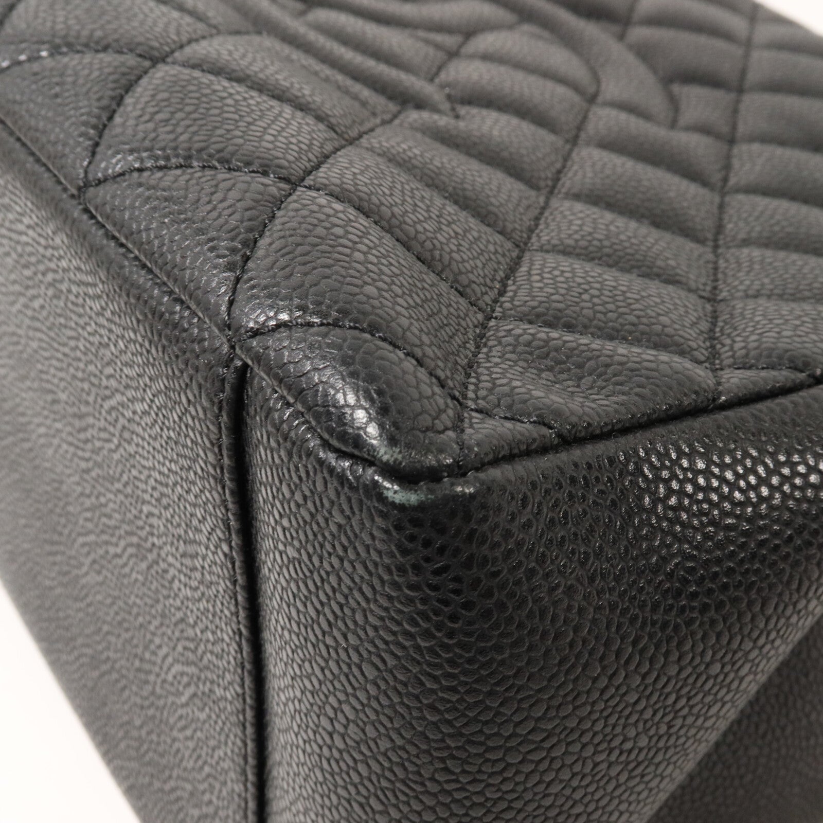 CHANEL 牛皮皮革GST Grand Shopping Tote Bag鏈帶肩背袋