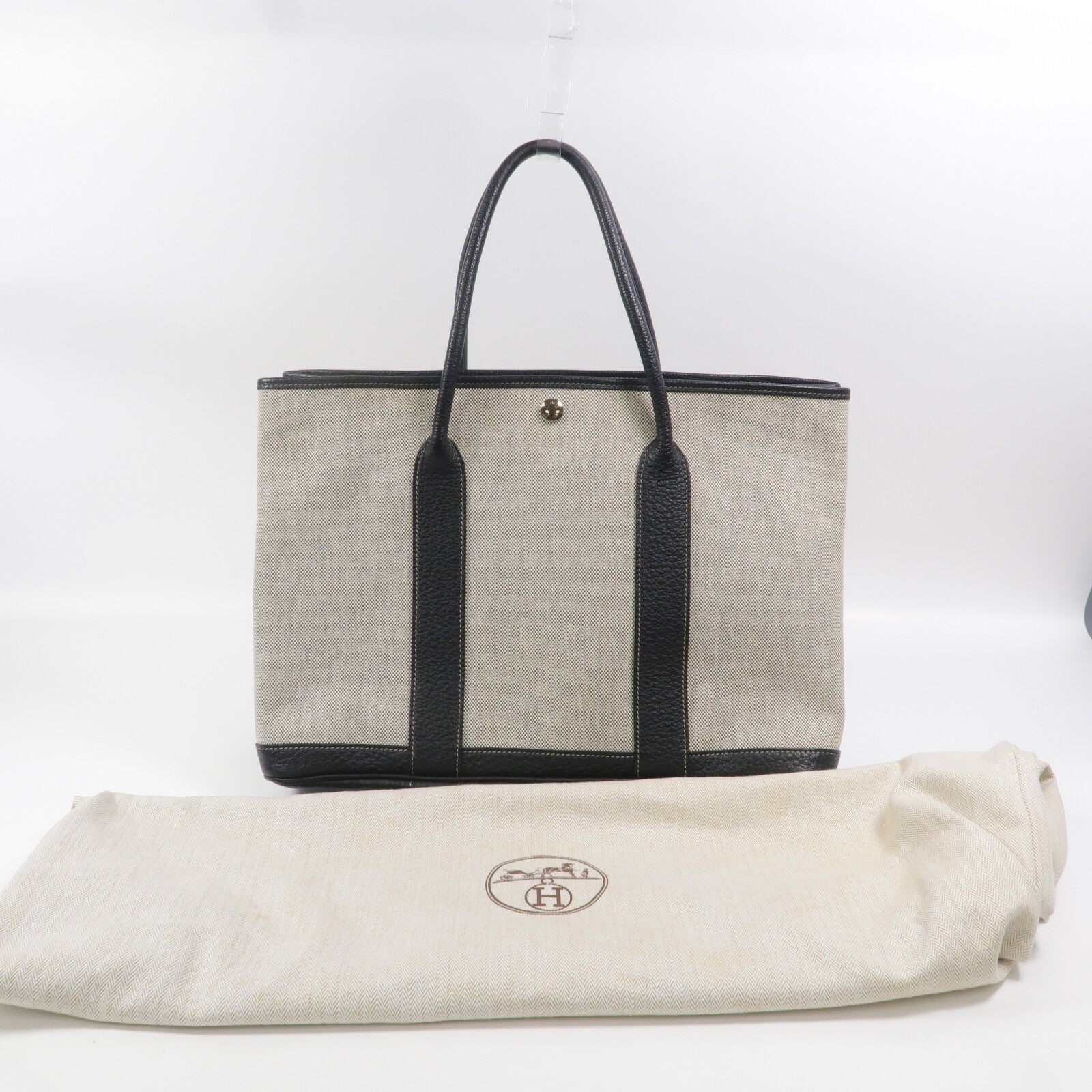 HERMES 帆布Garden Party PM手挽袋