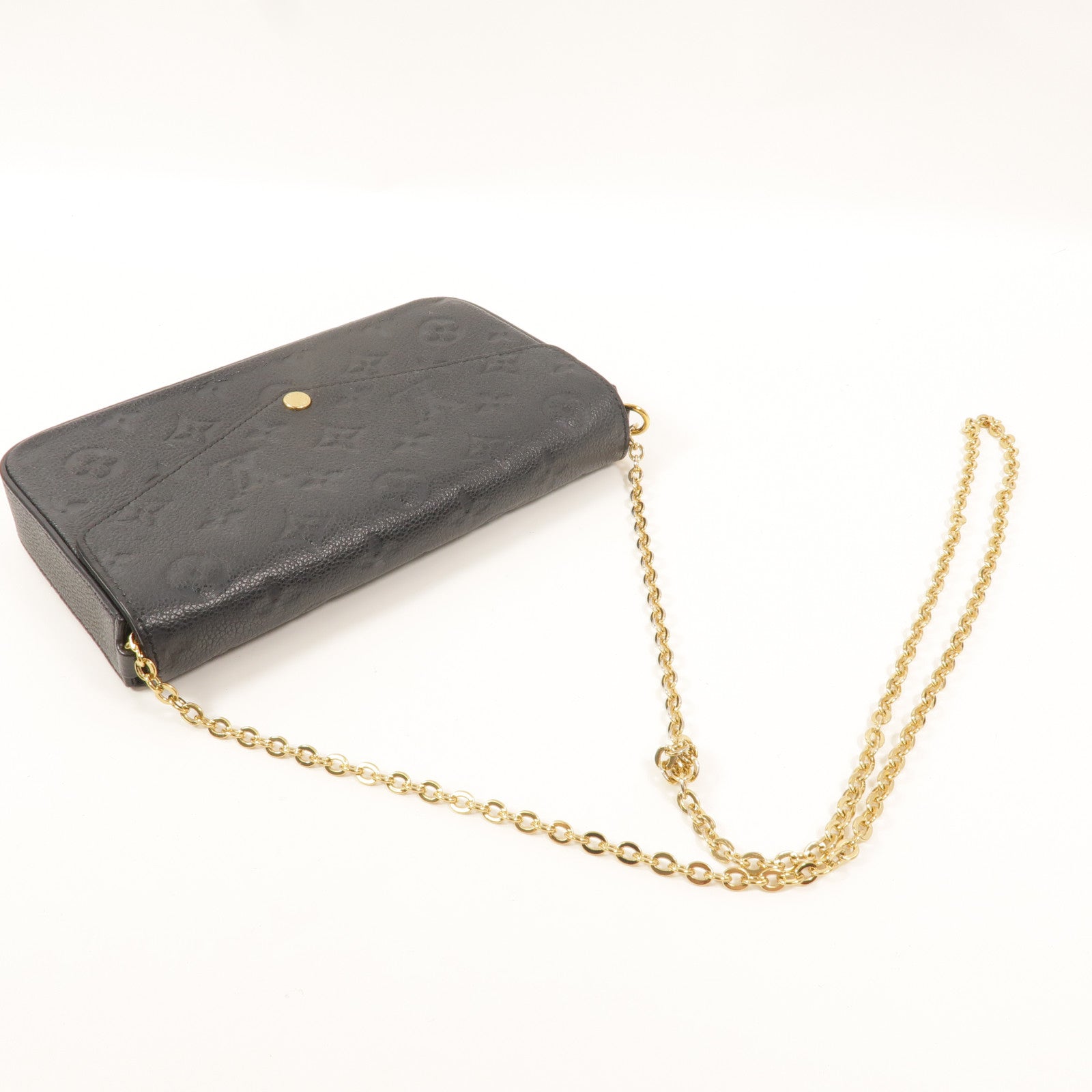 LOUIS VUITTON Monogram Empreinte Felicie Pochette鏈帶肩背袋
