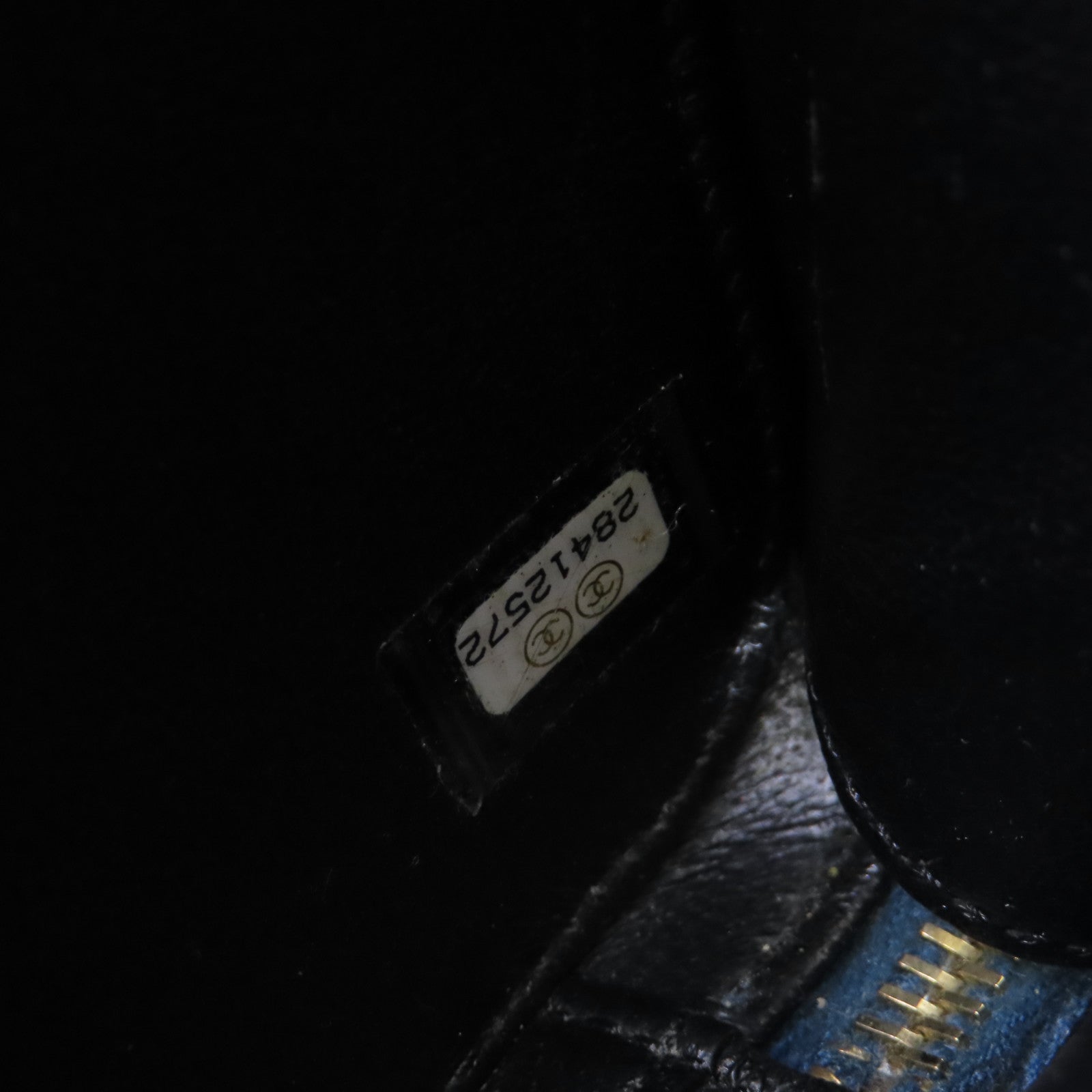 CHANEL 【激減優惠】菱格Caviar皮革Vanity Chain 2Way Shoulder Bag金扣鏈帶手挽肩背兩用袋寶藍色/黑色