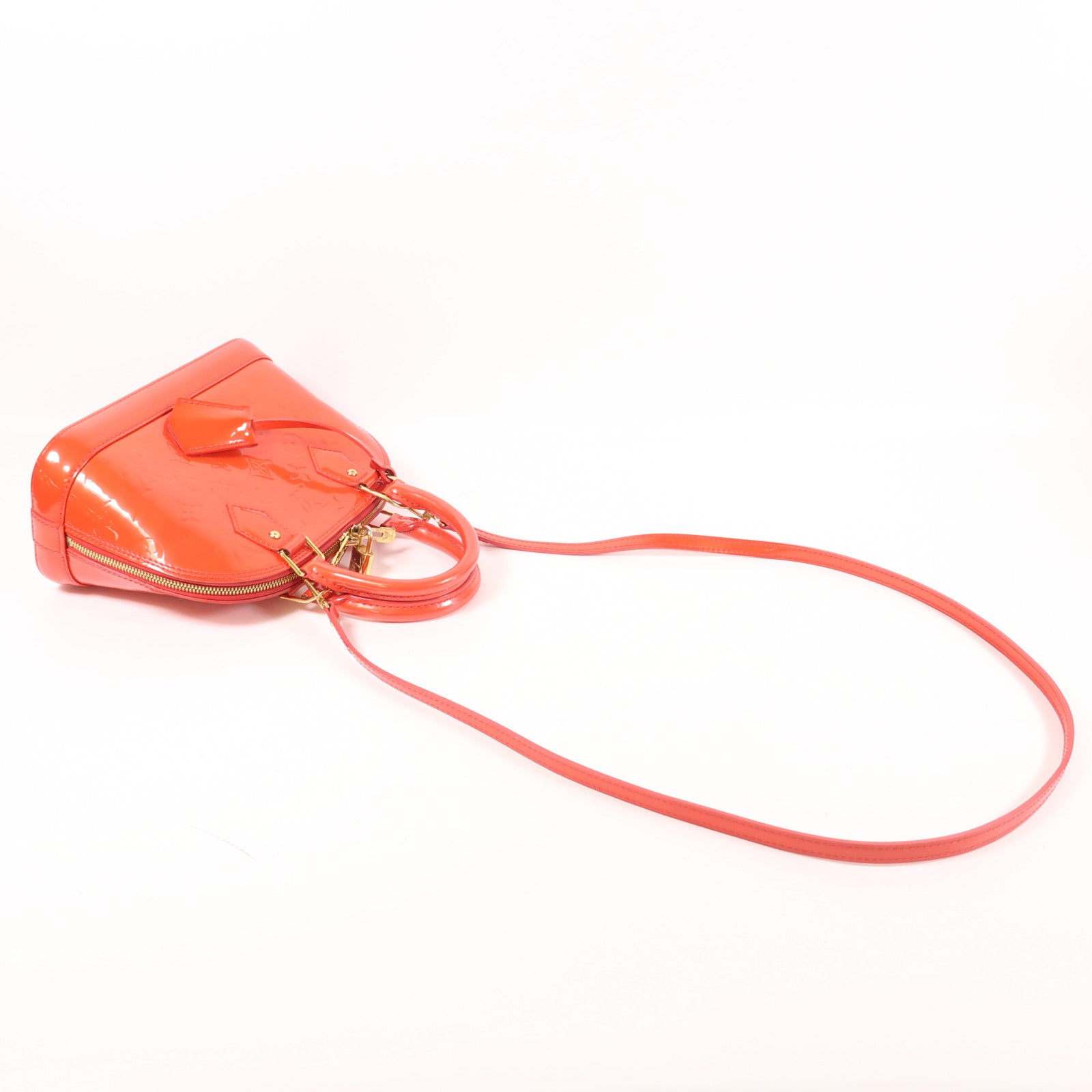 LOUIS VUITTON 【激減優惠】Monogram Vernis Alma BB金扣手挽肩背兩用袋