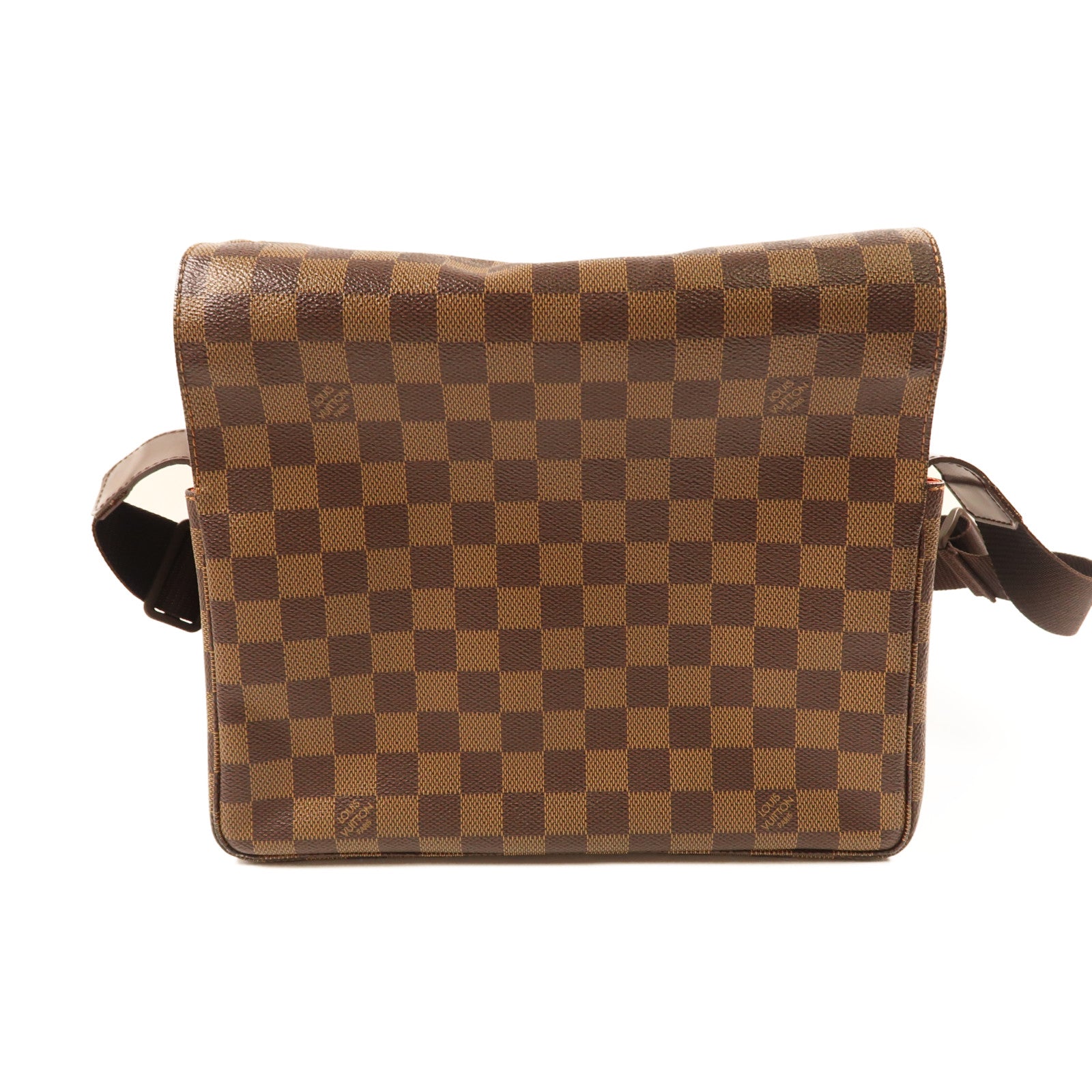 LOUIS VUITTON Damier Naviglio金扣肩背袋啡色
