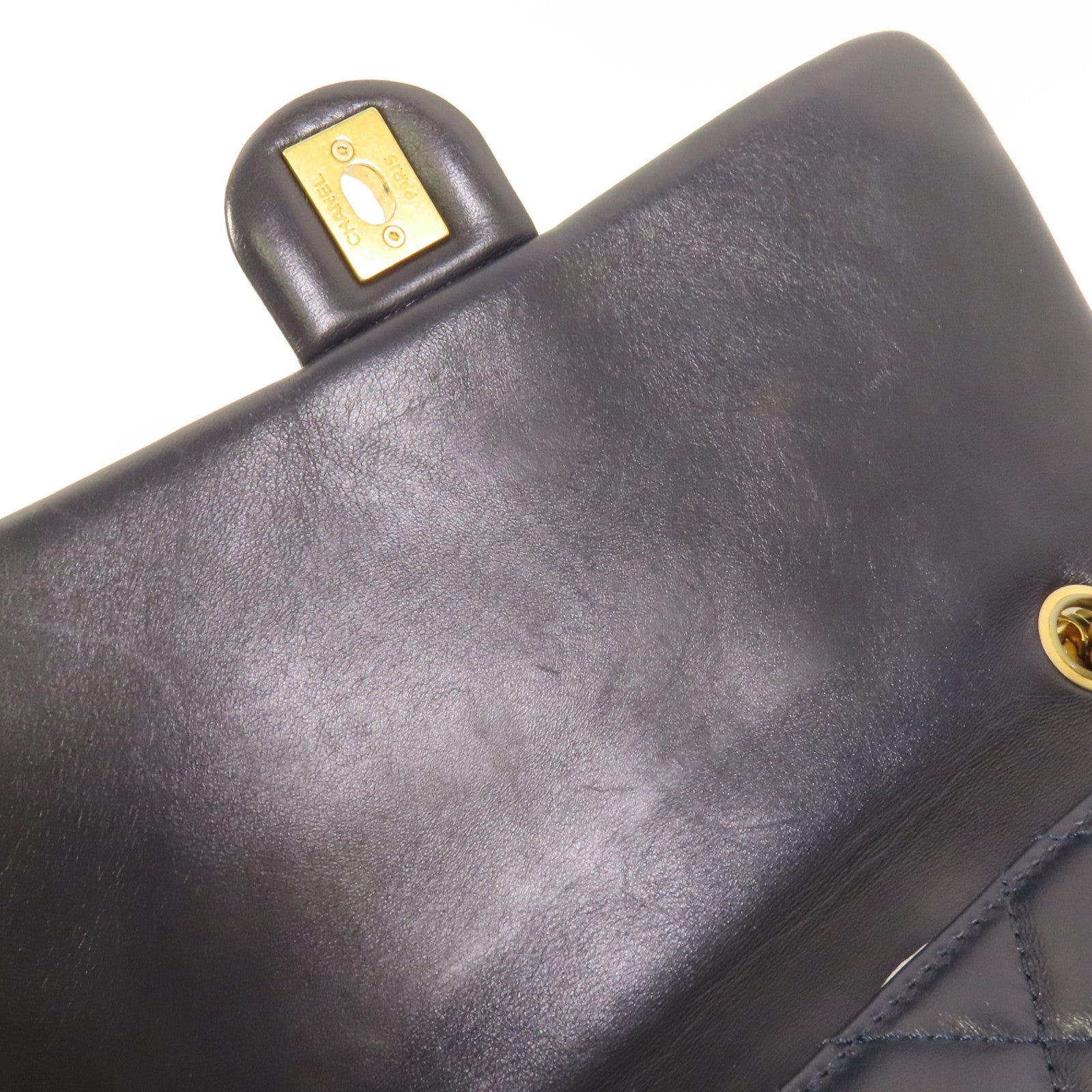 CHANEL 羊皮皮革Chain Shoulder金扣鏈帶肩背袋