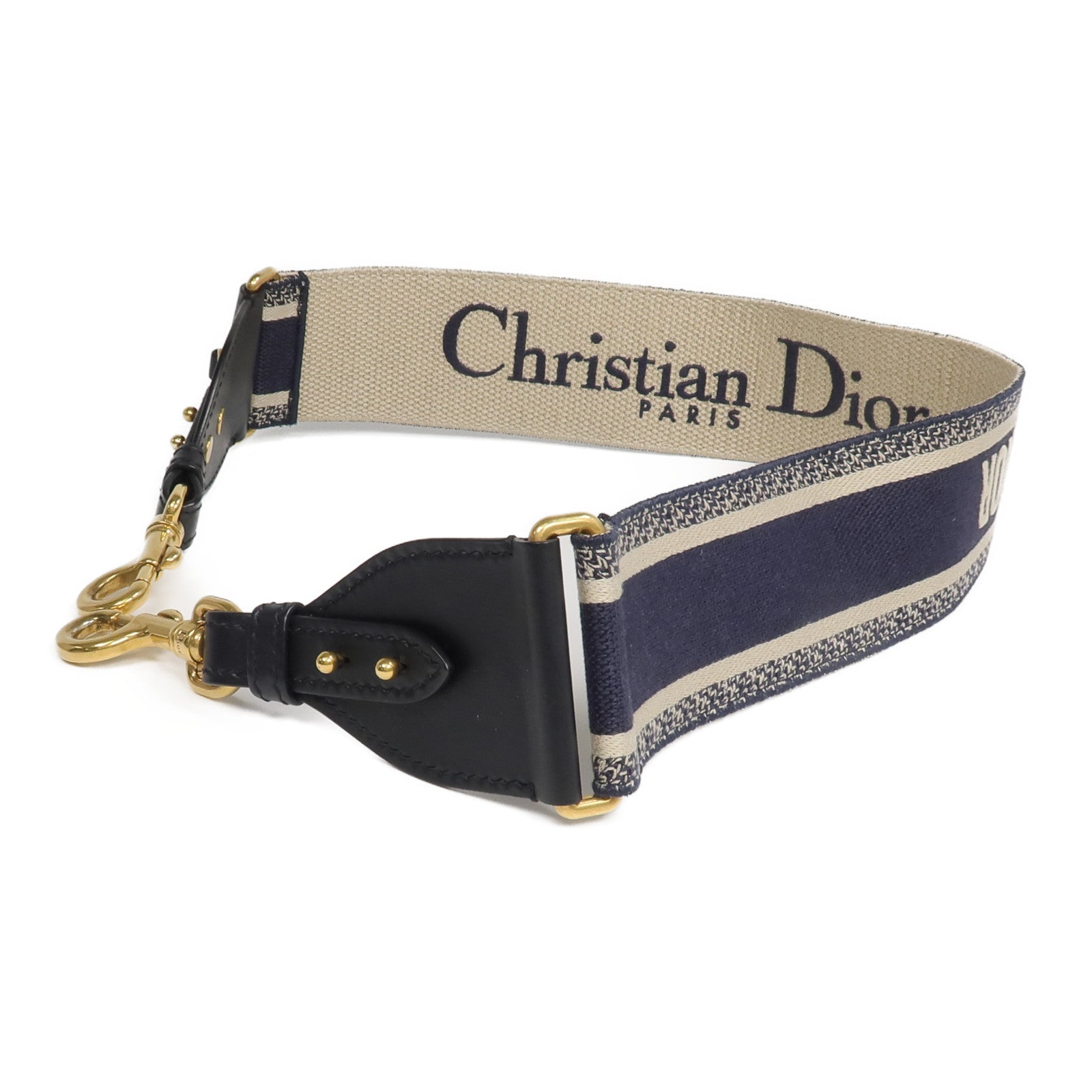 Dior 帆布/牛皮皮革Shoulder Strap肩帶