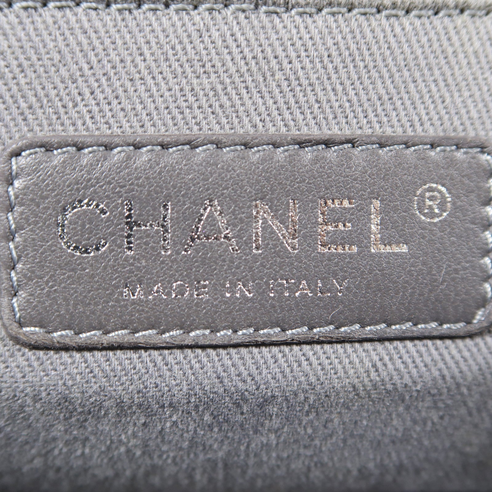 CHANEL 牛皮皮革Chain Shoulder銀扣鏈帶肩背袋深綠色