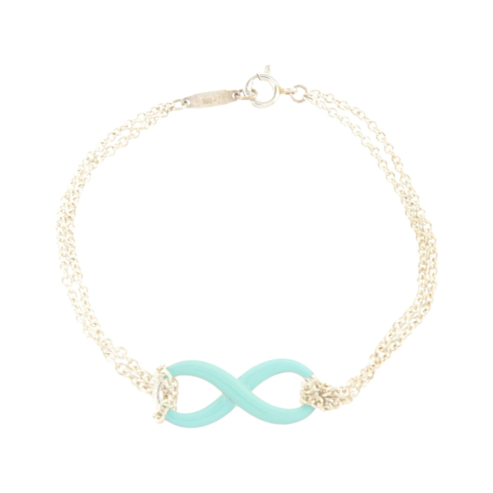 TIFFANY＆CO 925純銀/琺瑯Infinity Bracelet手鏈