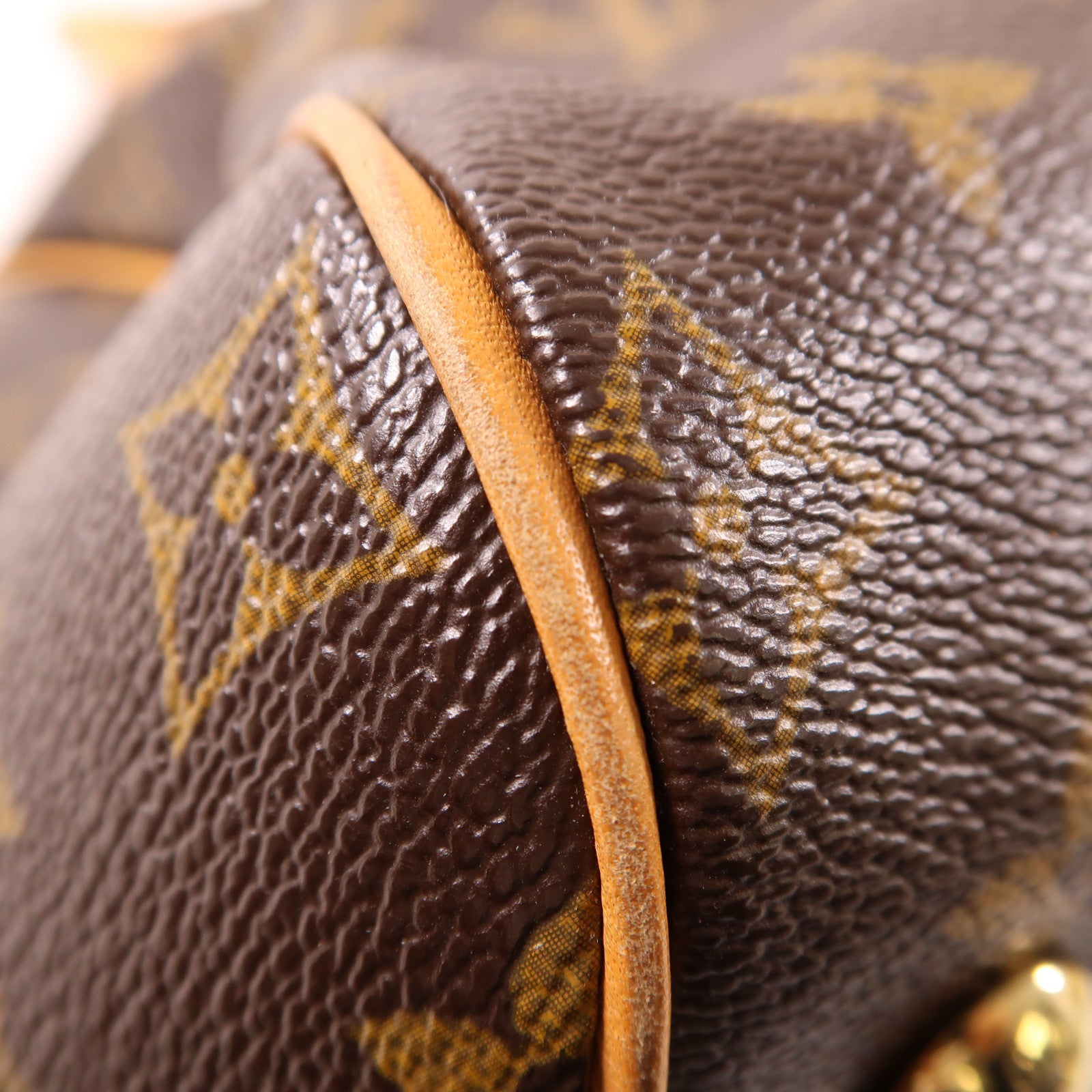 LOUIS VUITTON Monogram Tivoli GM金扣肩背袋棕色
