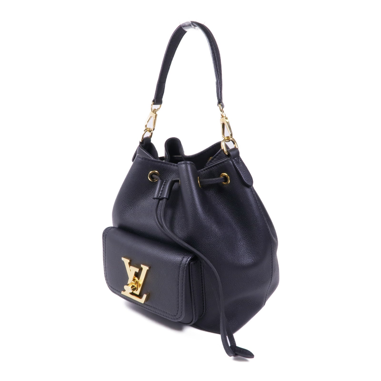 LOUIS VUITTON 牛皮皮革Lockme Bucket金扣手挽肩背兩用袋