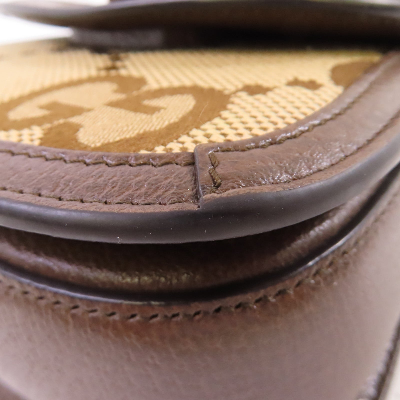 GUCCI GG帆布Bamboo 1947 2Way Shoulder Bag手挽肩背兩用袋啡色