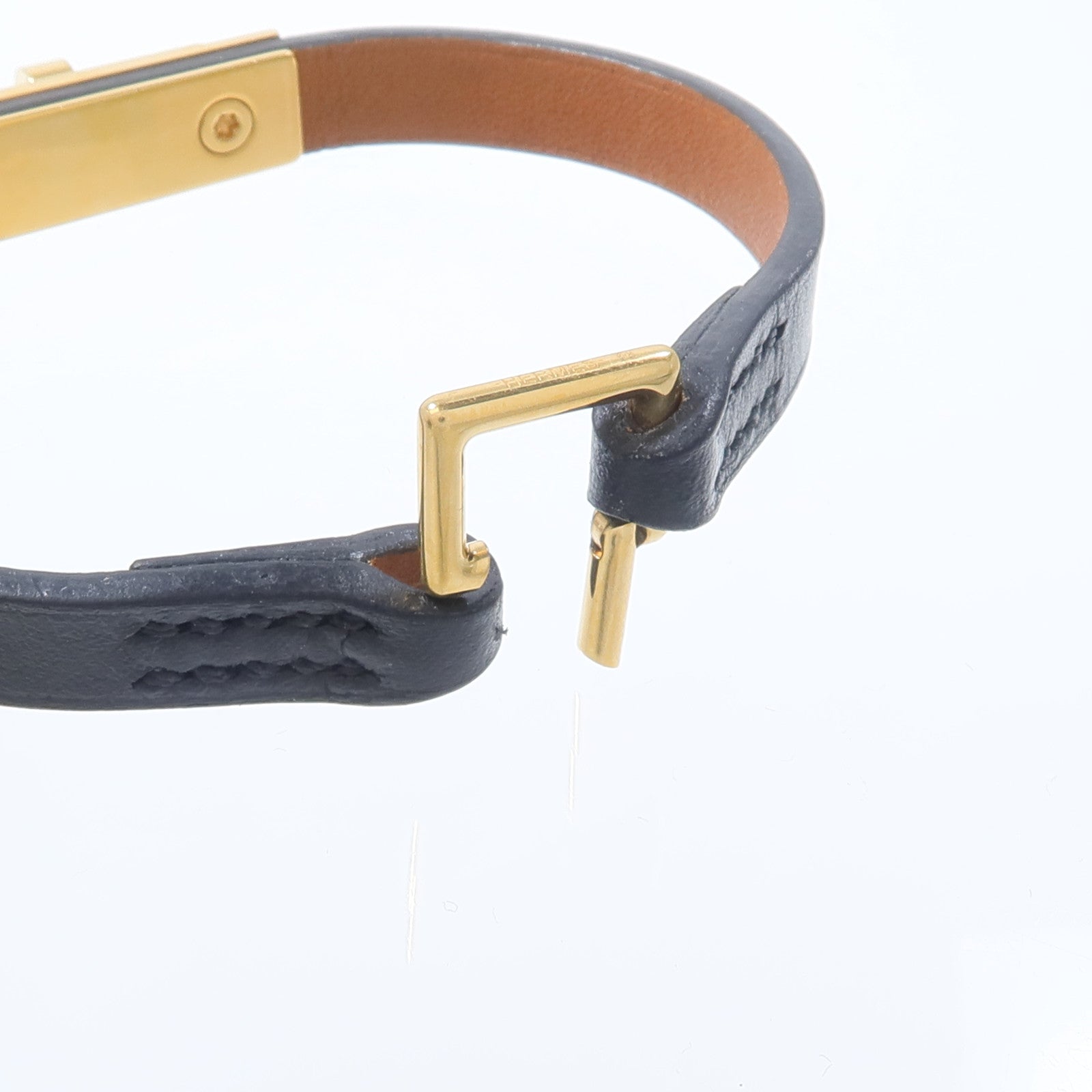 HERMES Chamonix皮革Micro Kelly Bracelet手鏈Noir