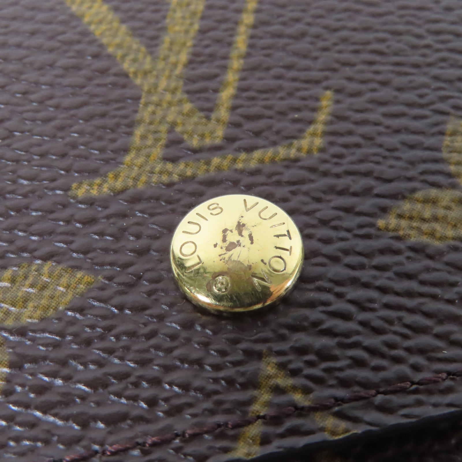 LOUIS VUITTON Monogram Wallet金扣錢包啡色
