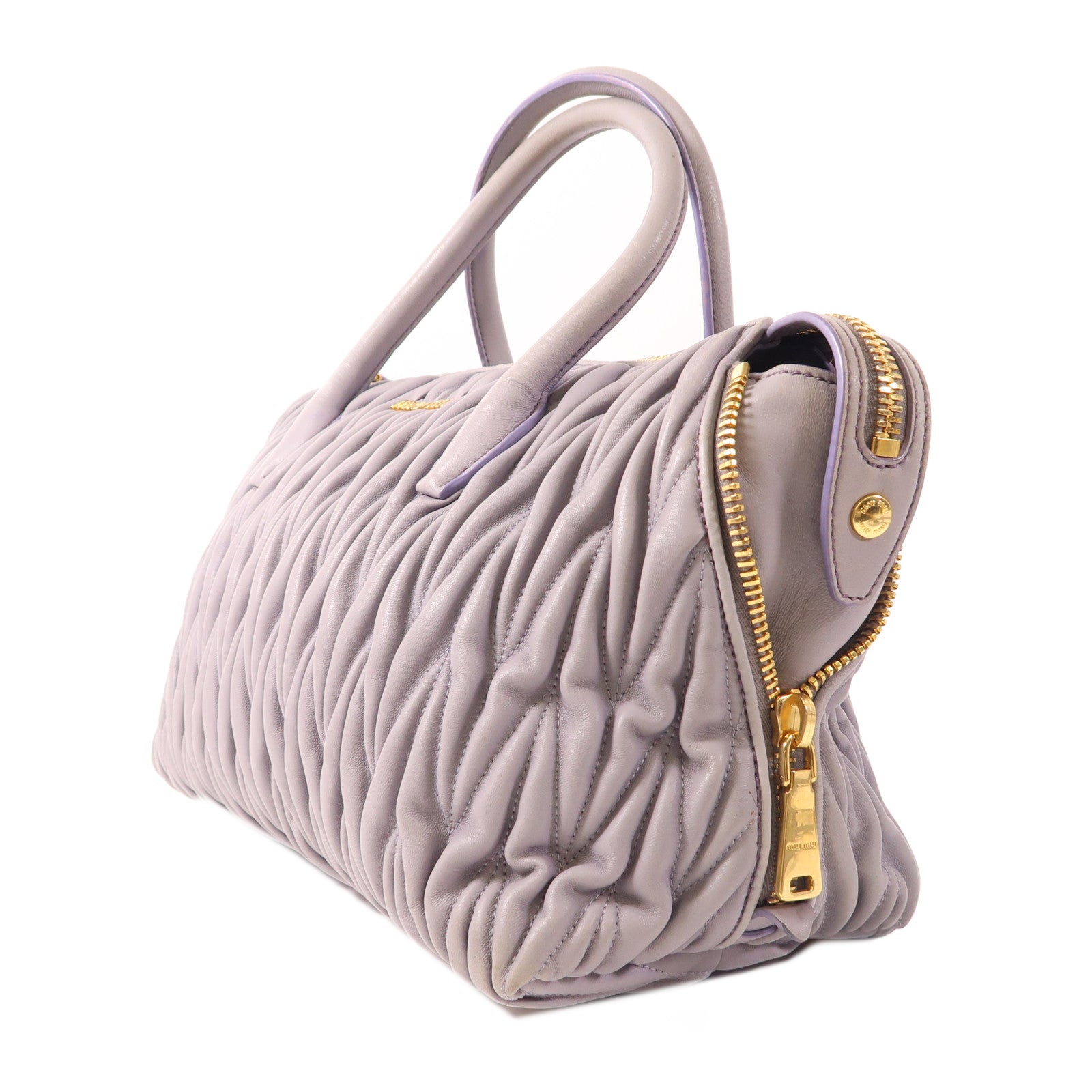 Miu Miu 羊皮皮革2 Way Shoulder Bag金扣手挽肩背兩用袋