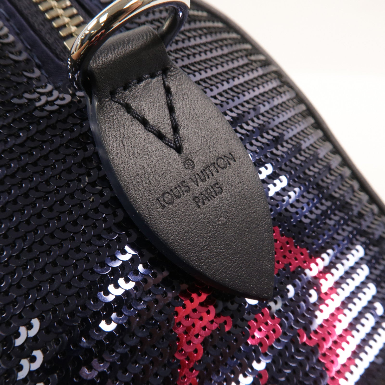 LOUIS VUITTON Satin/Sequins Speedy Bandouliere 18手挽肩背兩用袋