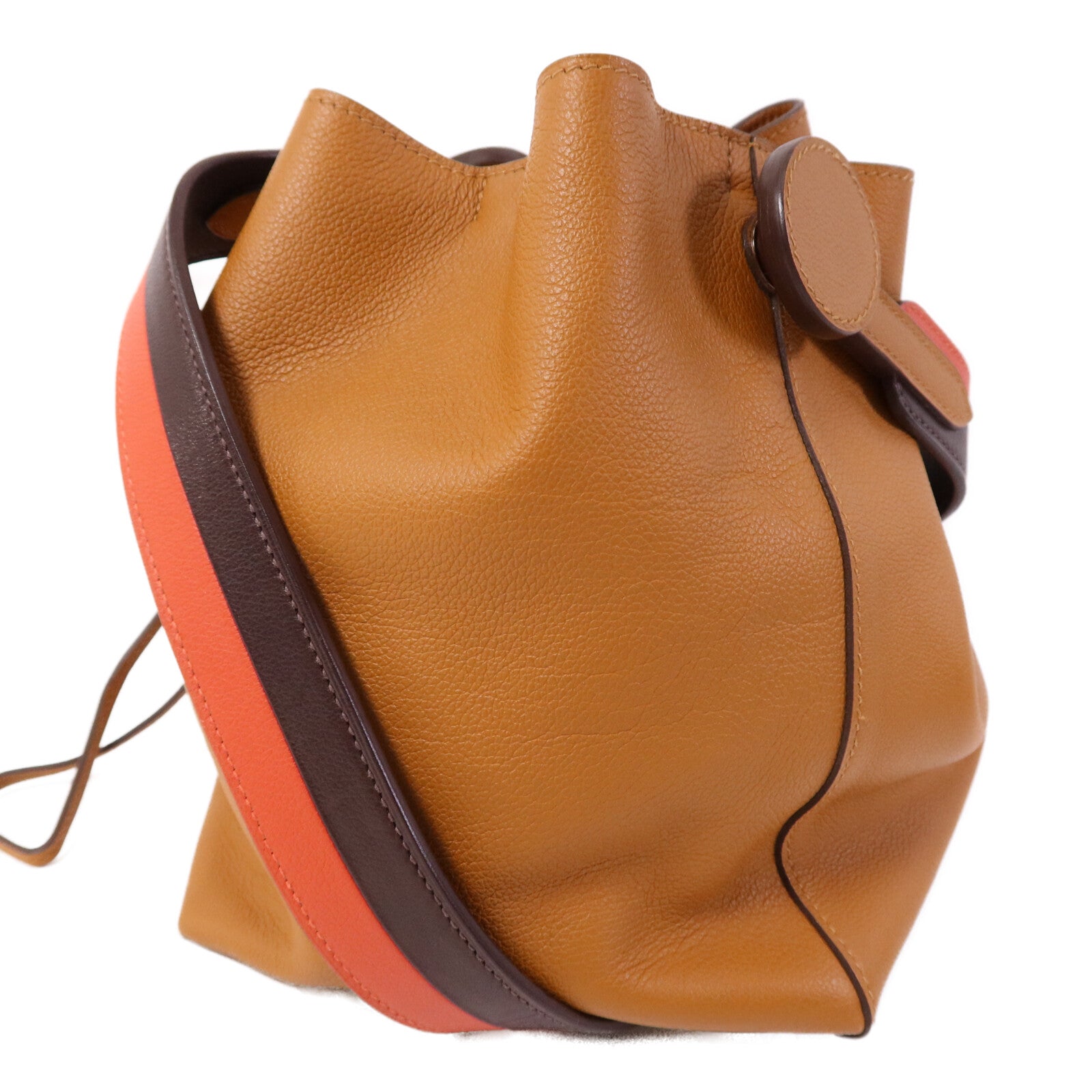 HERMES Evercolor皮革Licol 17肩背袋Toffee