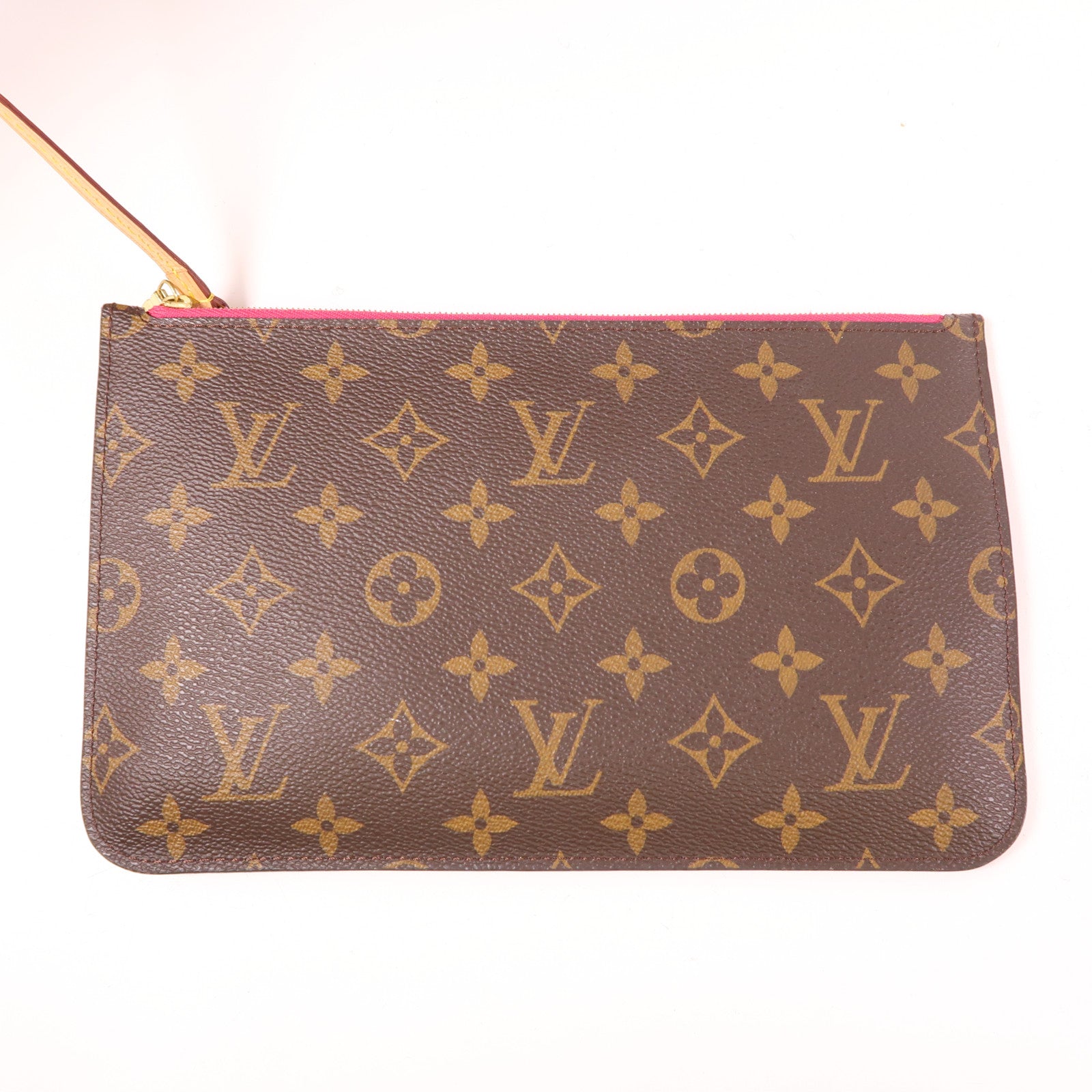 LOUIS VUITTON Monogram Neverfull MM金扣手挽袋