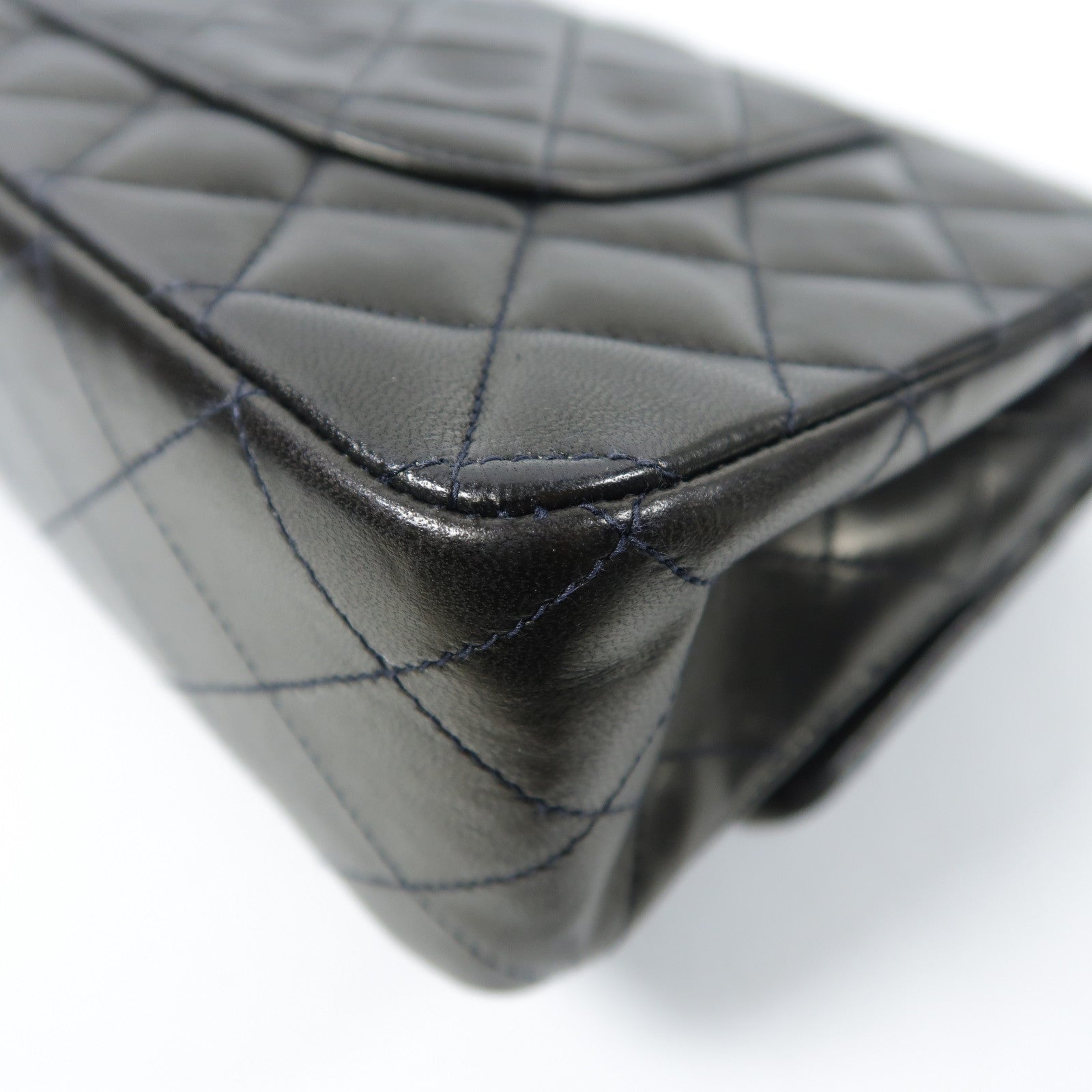 CHANEL 【激減優惠】菱格羊皮皮革Classic 25金扣鏈帶肩背袋黑色
