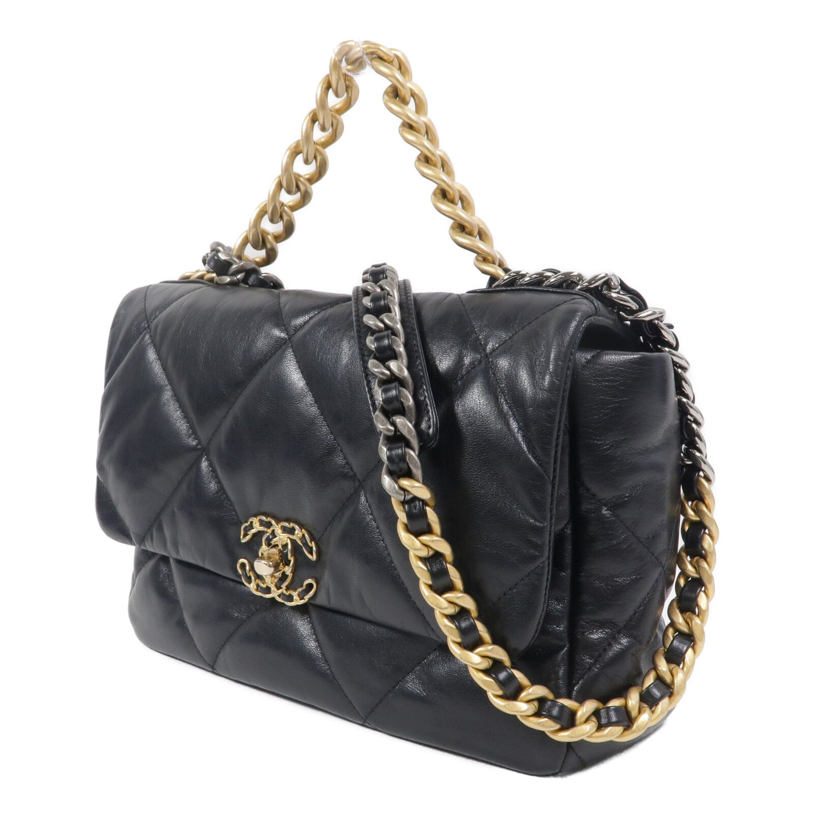 CHANEL 羊皮皮革Chanel 19 Large手挽肩背兩用袋