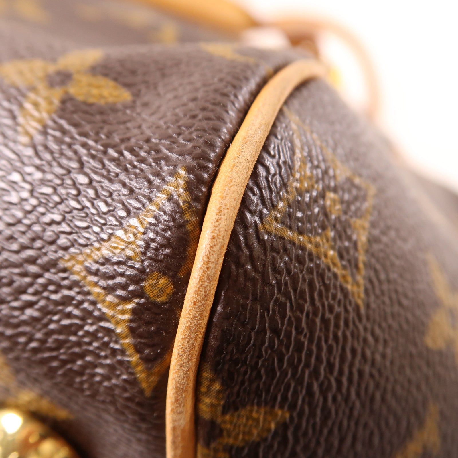LOUIS VUITTON Monogram Tivoli GM金扣肩背袋棕色
