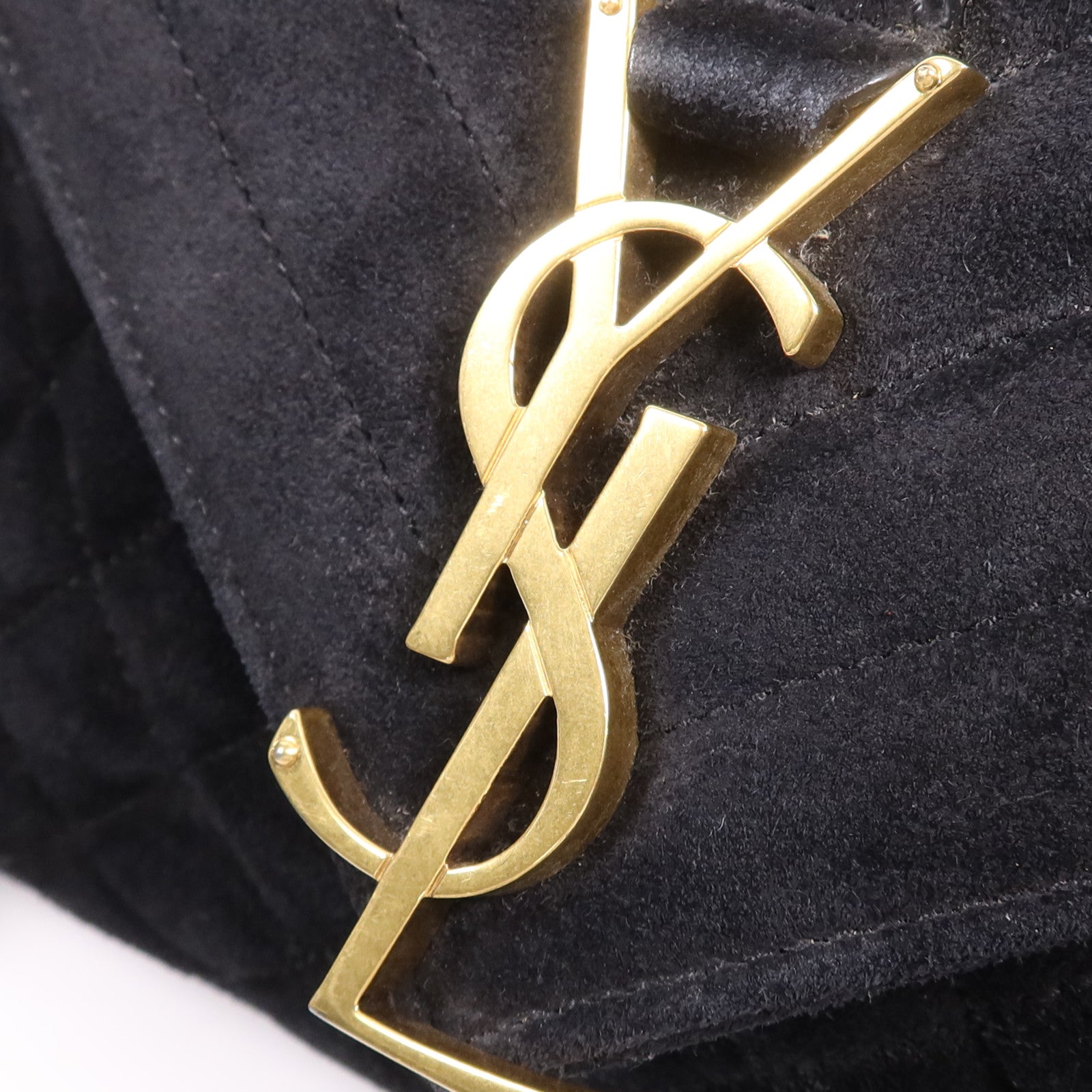 YVES SAINT LAURENT 麂皮皮革Envelope Large金扣鏈帶肩背袋