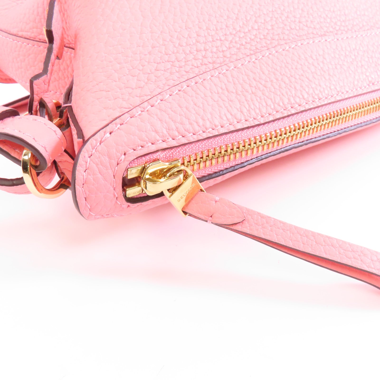 Delvaux Taurillon Soft Pin Swing金扣手挽肩背兩用袋粉紅色