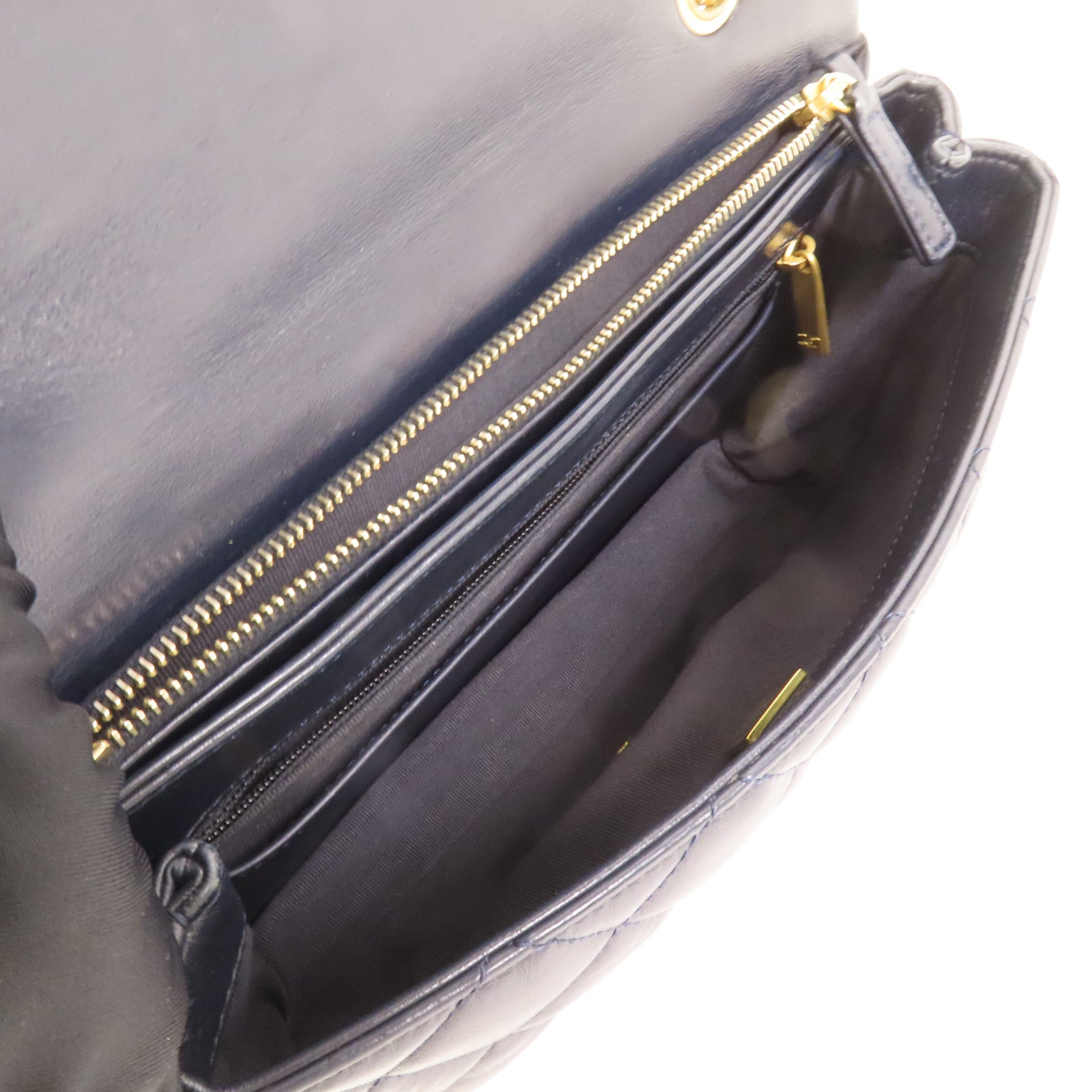 CHANEL 羊皮皮革Chain Shoulder金扣鏈帶肩背袋