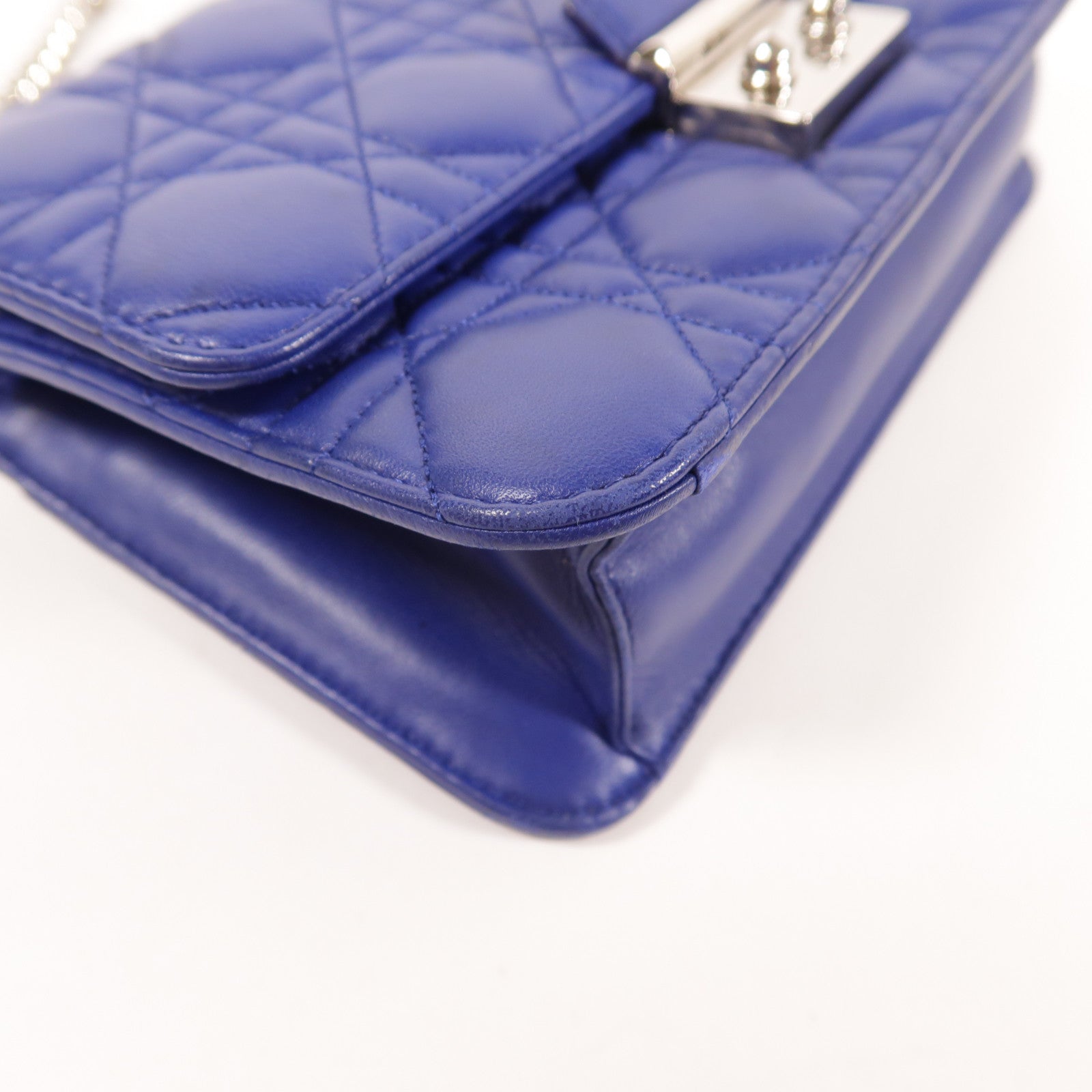 Dior 羊皮皮革Chain Shoulder銀扣鏈帶肩背袋